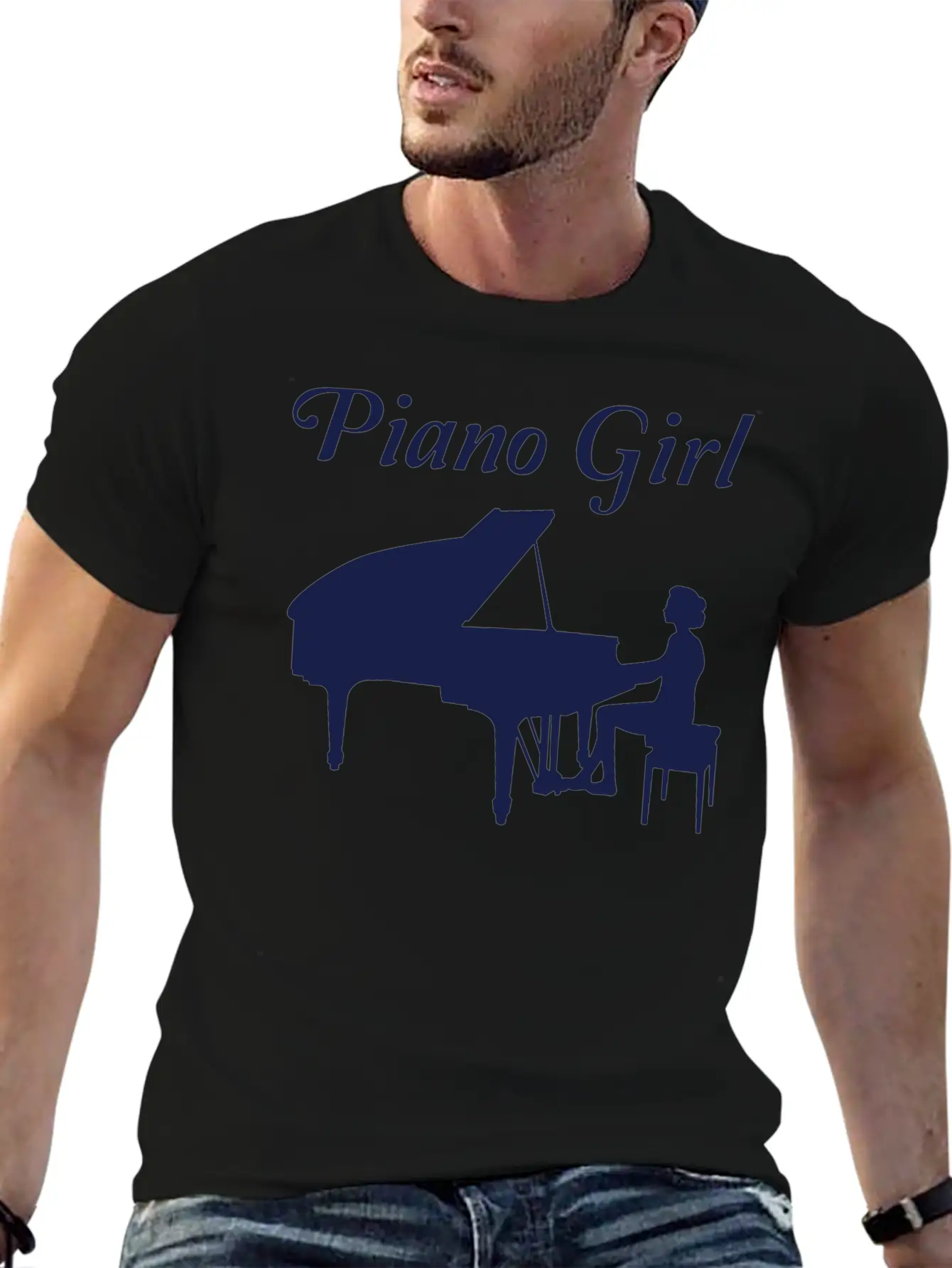 Piano Player Grand Piano Pianist Women Girls Gift Stylish Everyday T-Shirt – Unisex Basic Cotton Tee