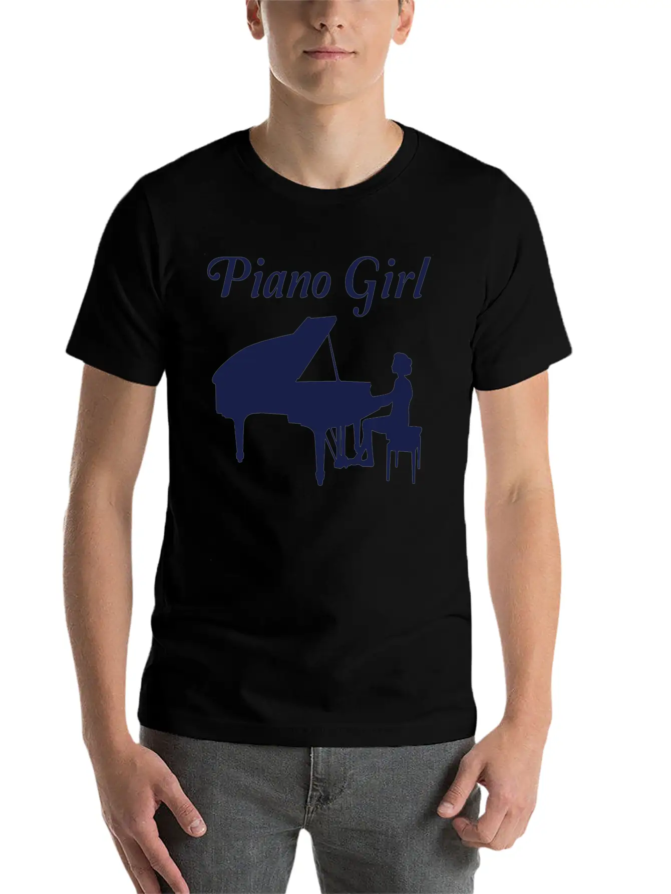 Piano Player Grand Piano Pianist Women Girls Gift Stylish Everyday T-Shirt – Unisex Basic Cotton Tee