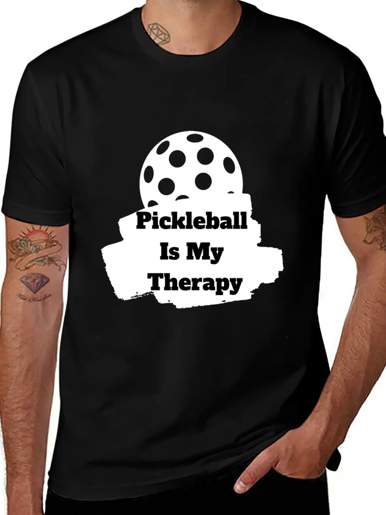 Pickleball Is My Therapy Lightweight Cotton T-Shirt – Daily Comfort Graphic Shirt