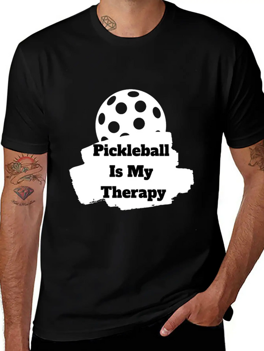 Pickleball Is My Therapy Lightweight Cotton T-Shirt – Daily Comfort Graphic Shirt