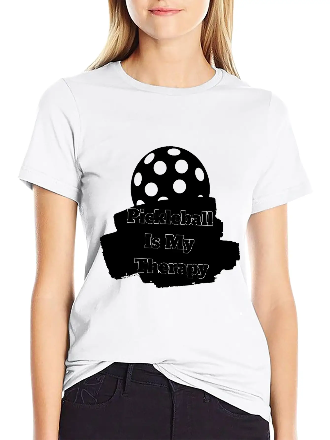 Pickleball Is My Therapy Lightweight Cotton T-Shirt – Daily Comfort Graphic Shirt