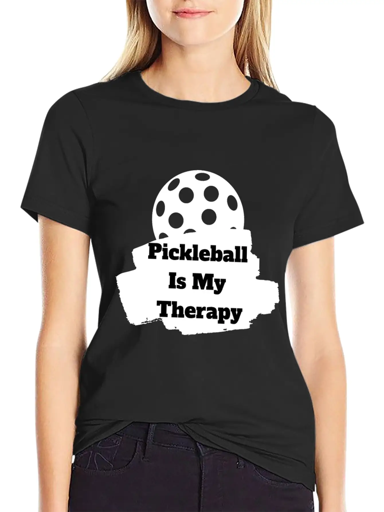 Pickleball Is My Therapy Lightweight Cotton T-Shirt – Daily Comfort Graphic Shirt