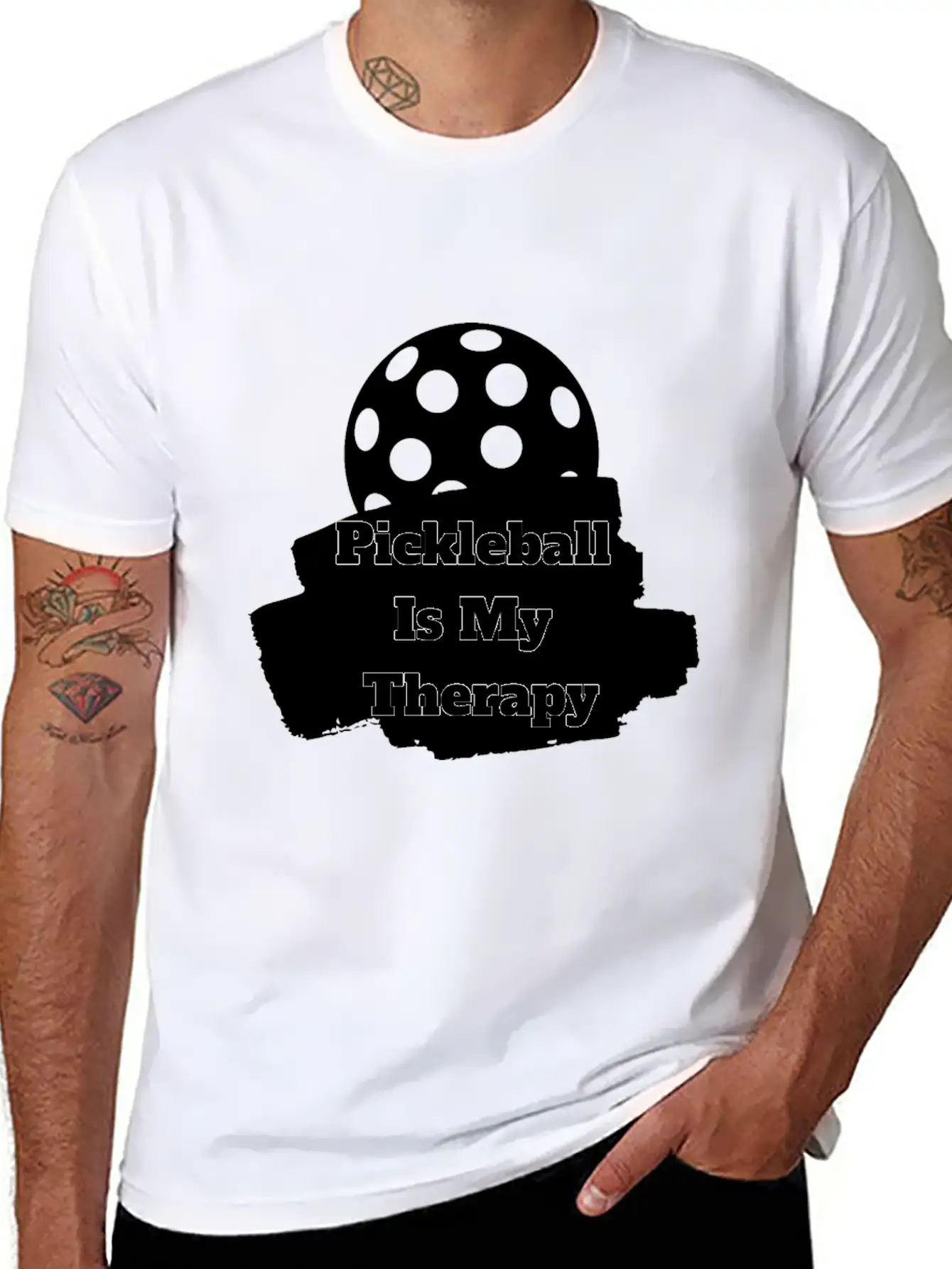 Pickleball Is My Therapy Lightweight Cotton T-Shirt – Daily Comfort Graphic Shirt