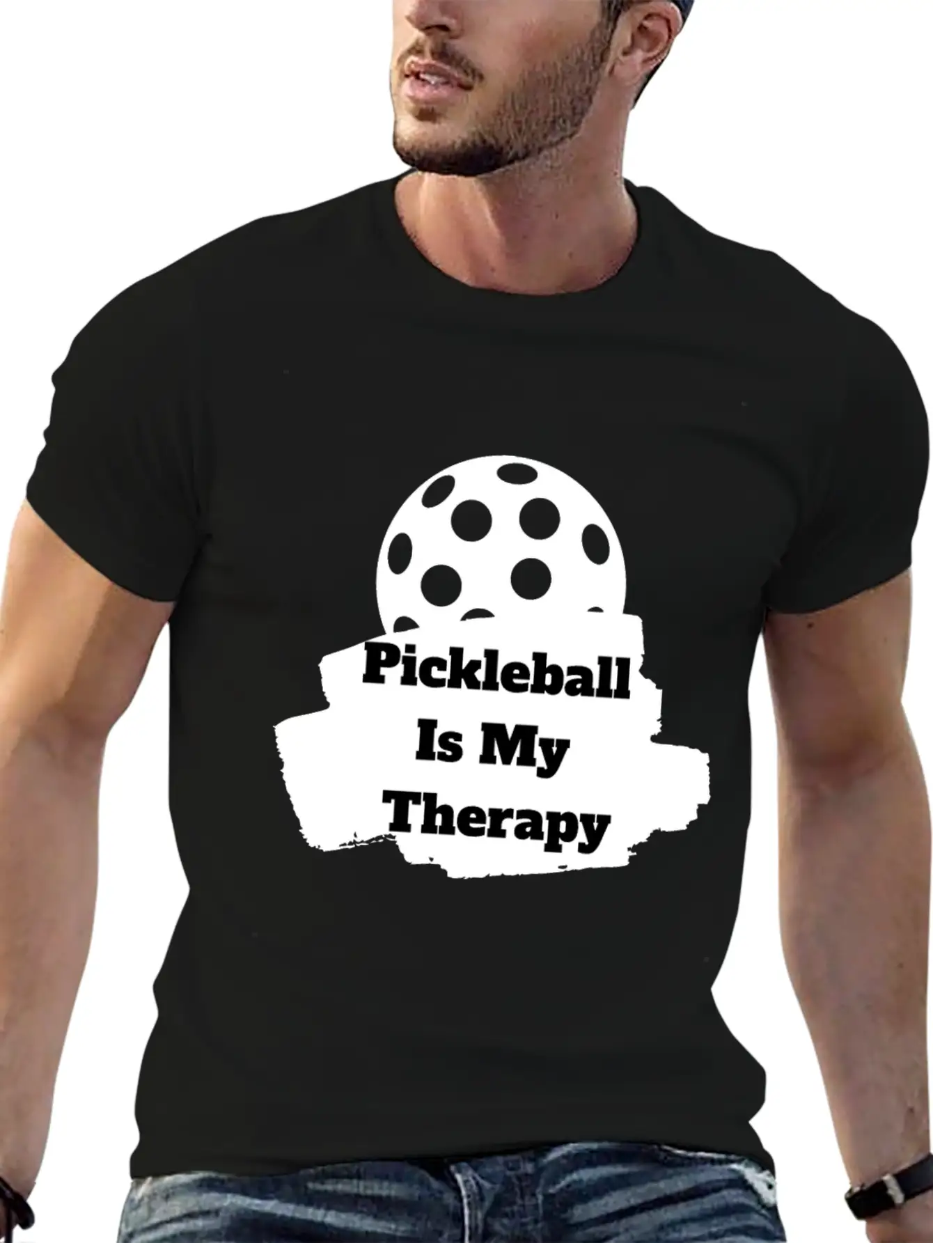 Pickleball Is My Therapy Lightweight Cotton T-Shirt – Daily Comfort Graphic Shirt