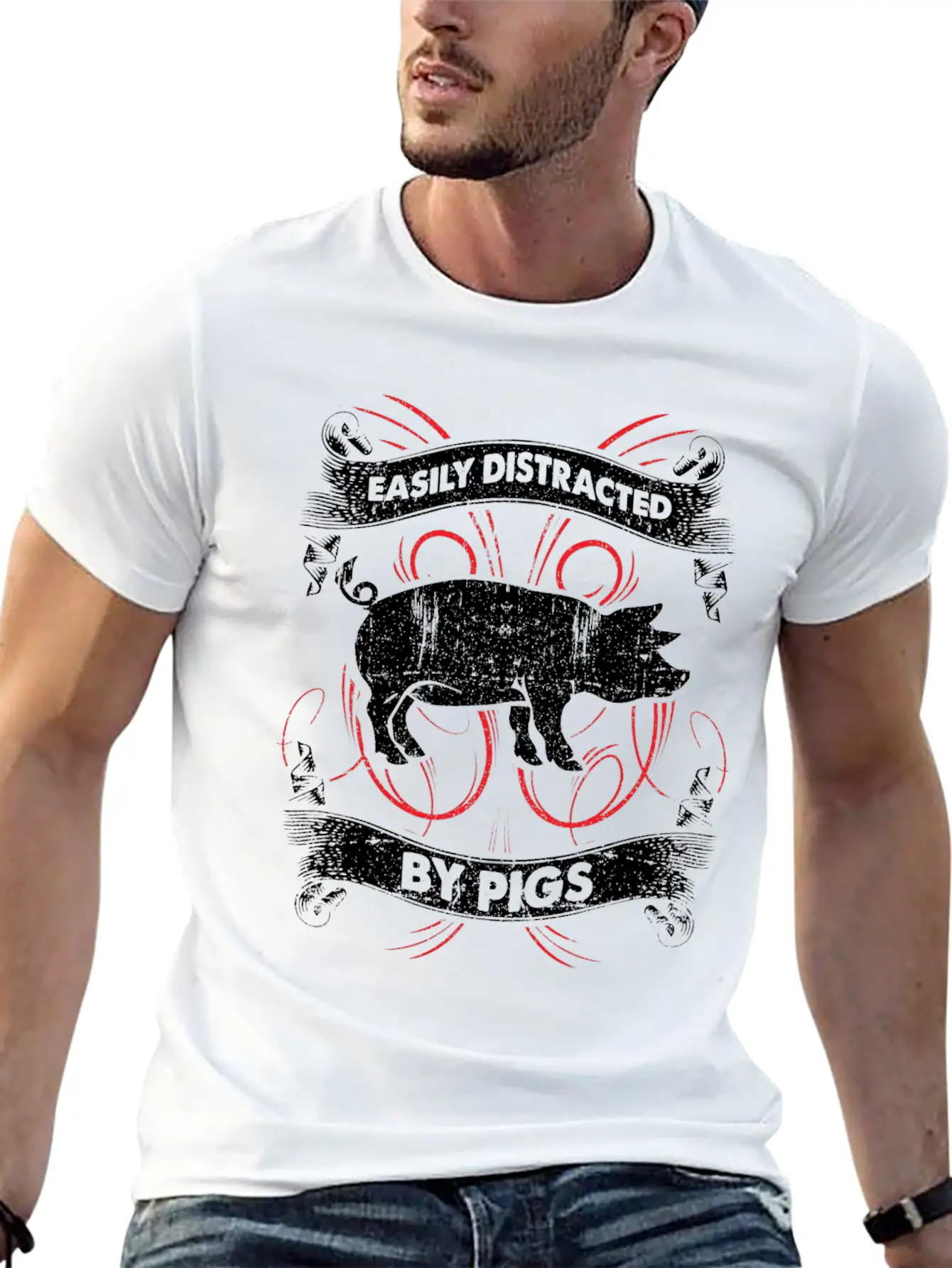 Pig Farming Animals Soft Cotton Short Sleeve Tee – Unisex Wardrobe Staple