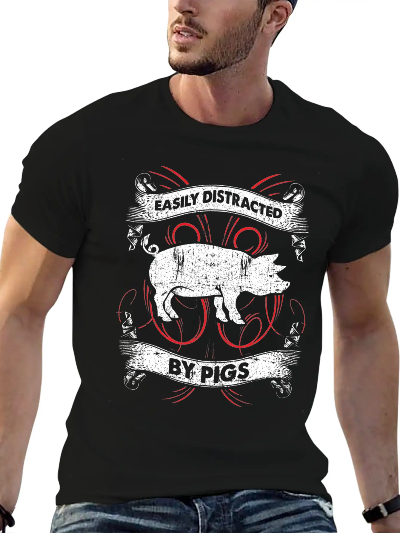 Pig Farming Animals Soft Cotton Short Sleeve Tee – Unisex Wardrobe Staple