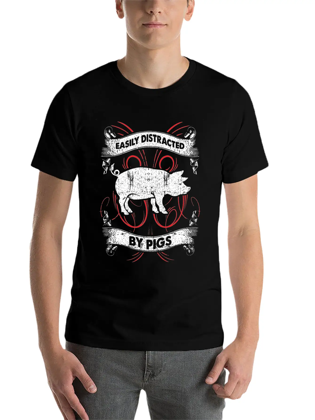 Pig Farming Animals Soft Cotton Short Sleeve Tee – Unisex Wardrobe Staple