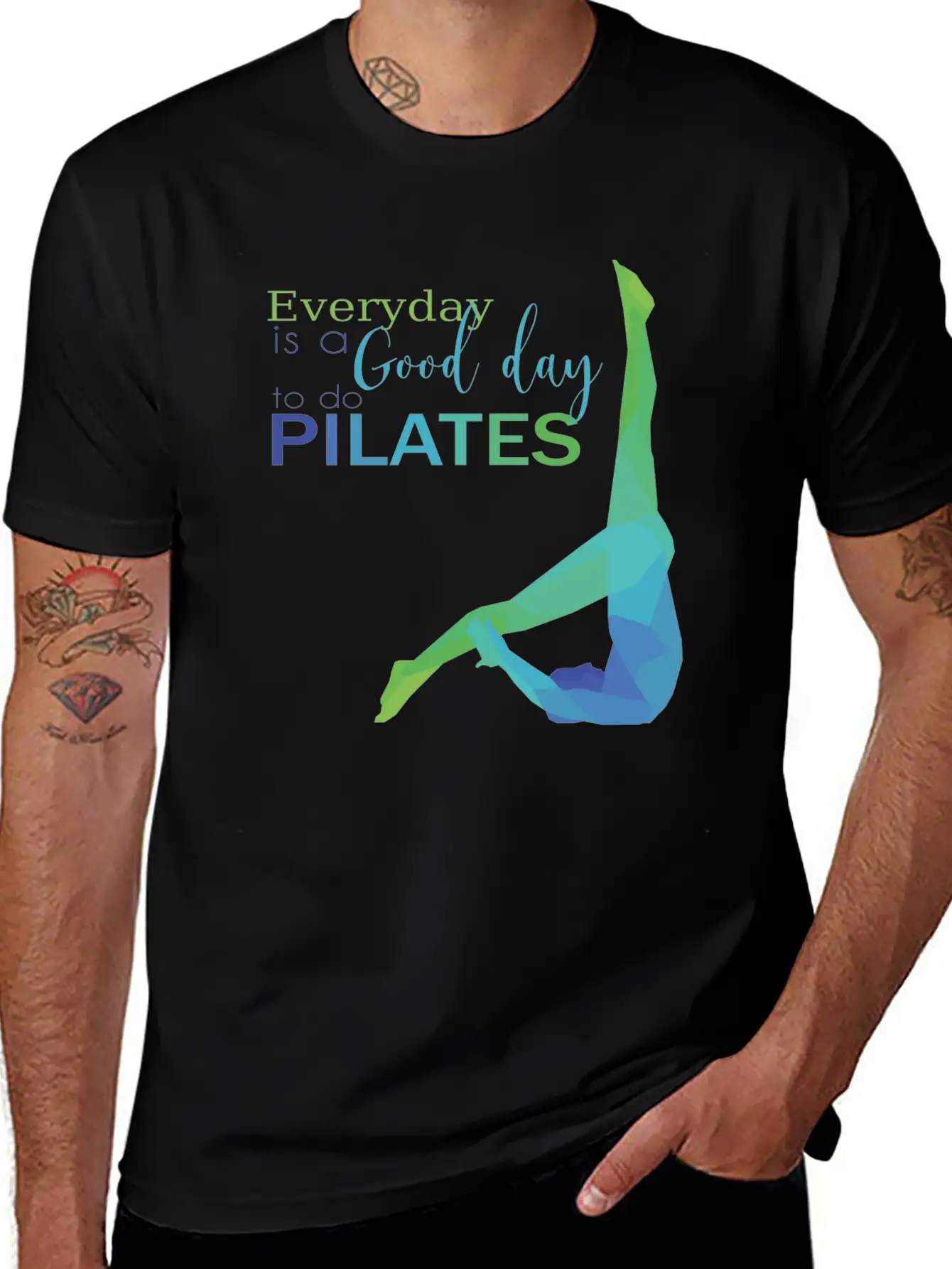 Pilates Exercise Lightweight Cotton T-Shirt – Daily Comfort Graphic Shirt