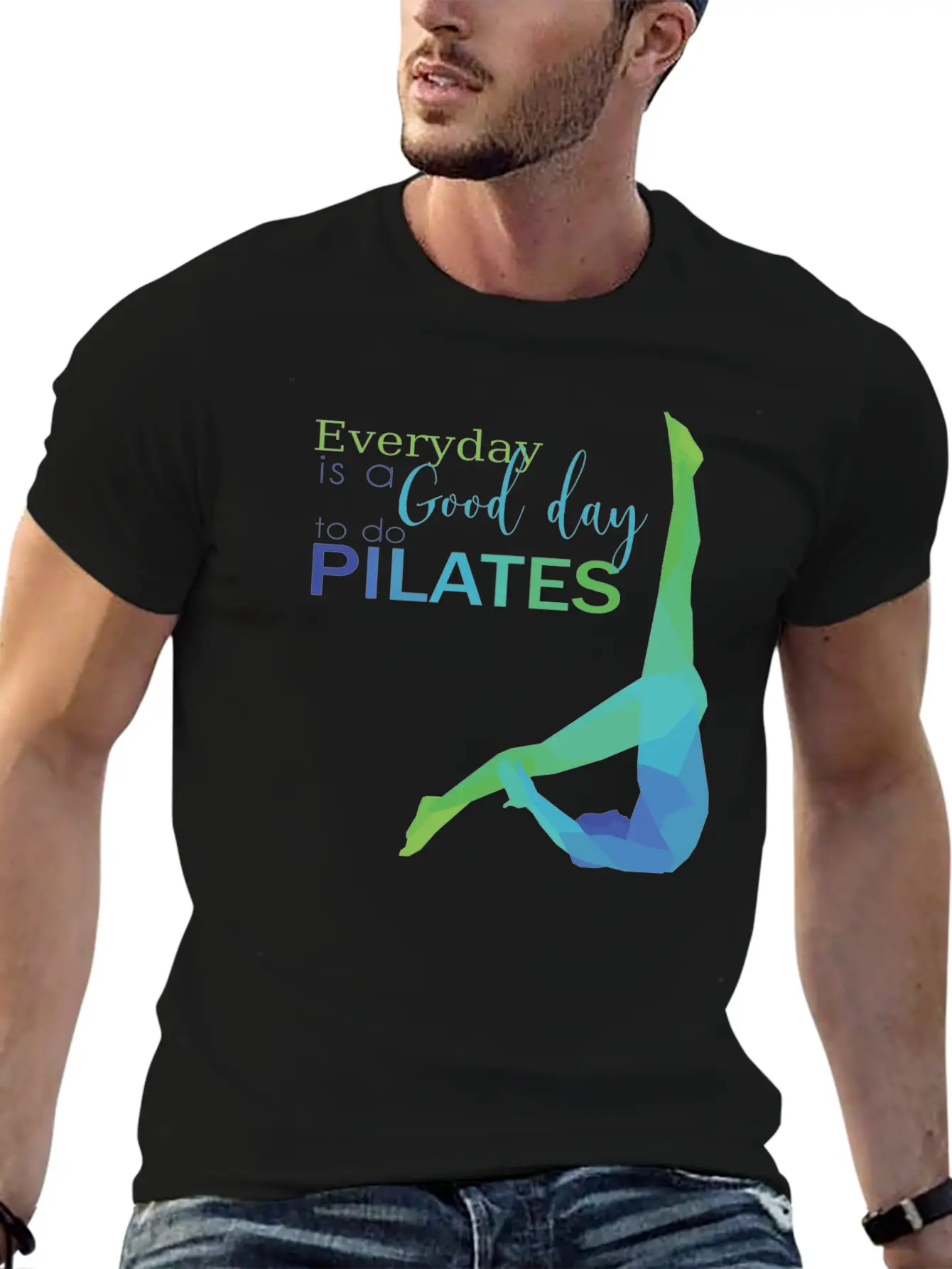 Pilates Exercise Lightweight Cotton T-Shirt – Daily Comfort Graphic Shirt