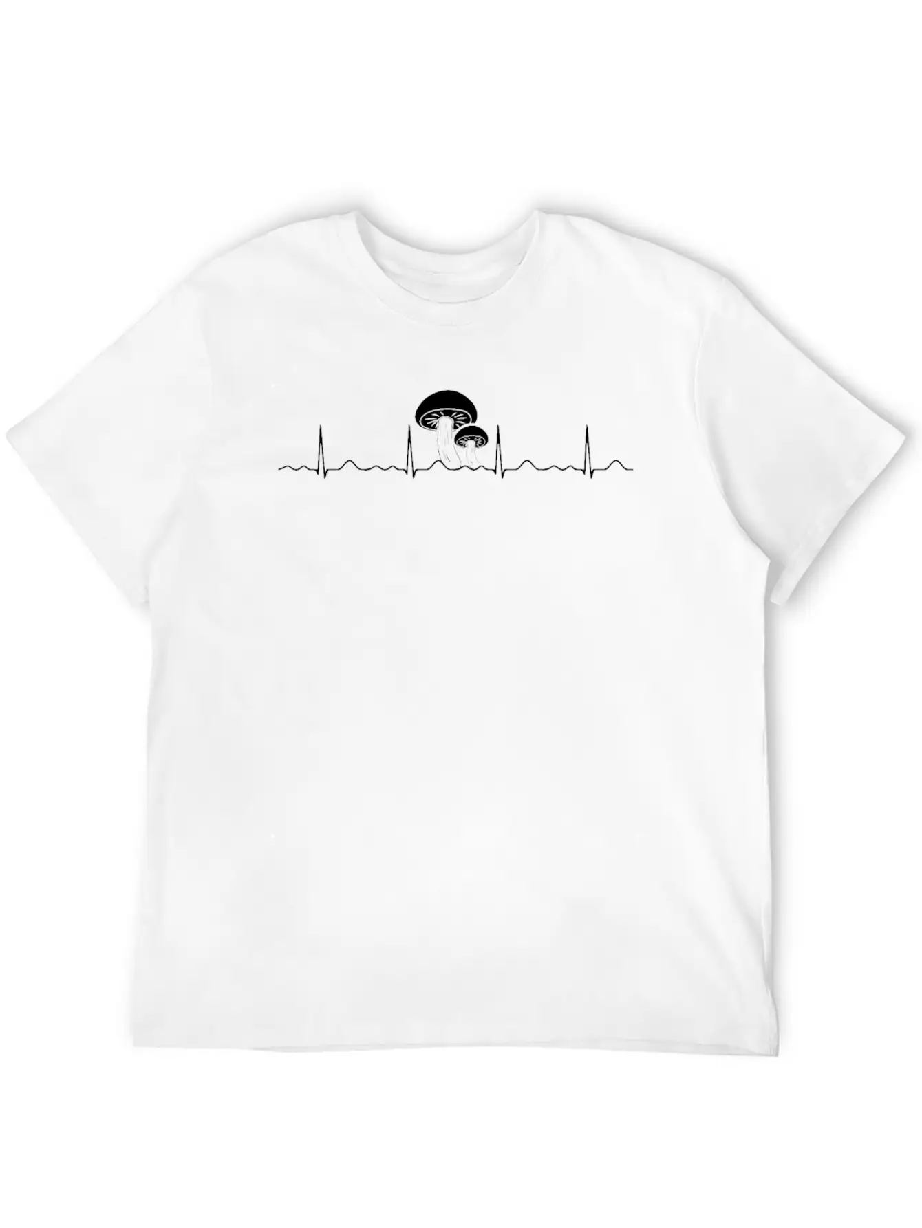 Pilz Herzschlag - Delicious Mushrooms Mushroom Pic Unisex Casual T-Shirt – Clean Design For Daily Comfort