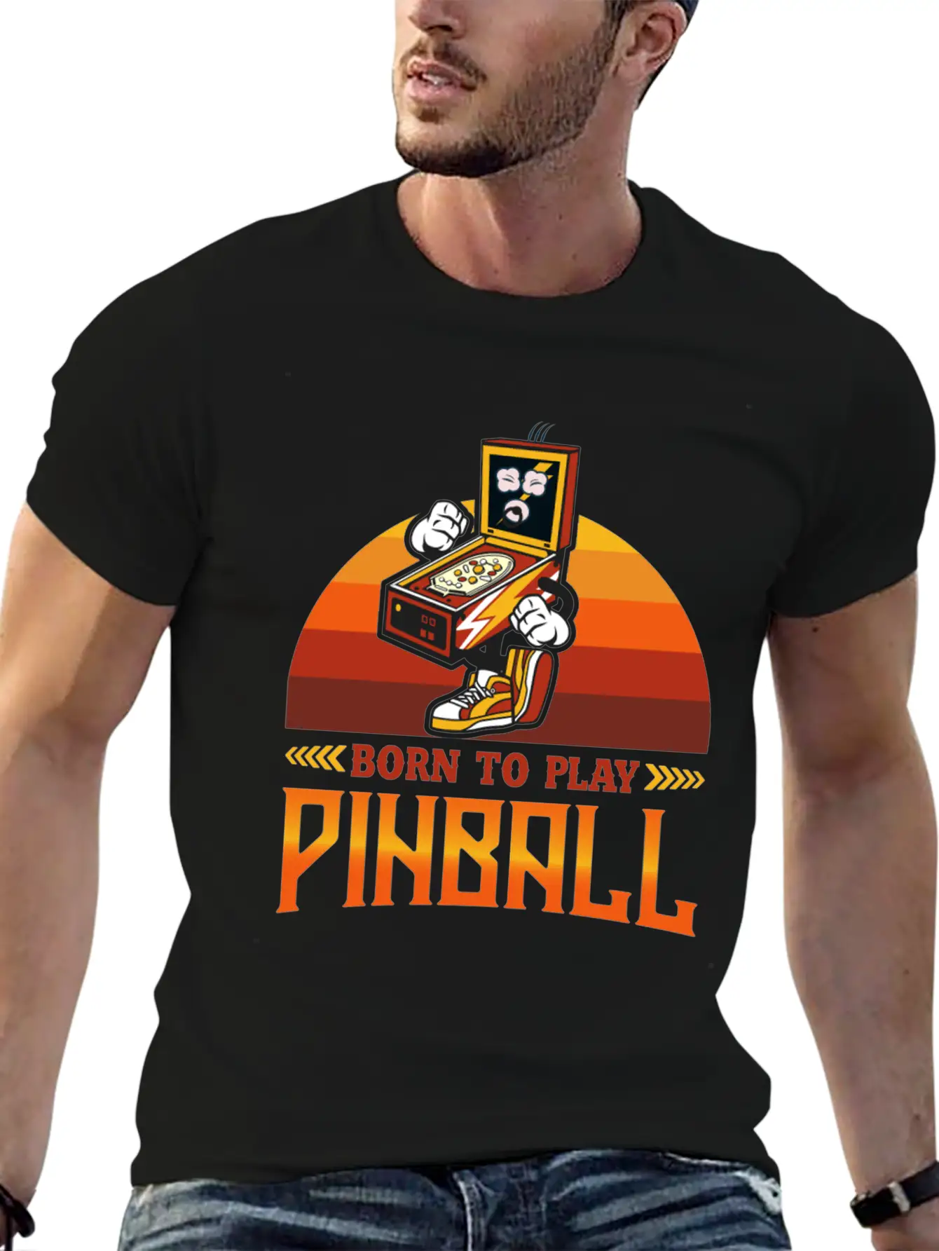 Pinball, Pinball Pinball Enthusiast, Arcade, Comfortable Minimalist Graphic Tee – Summer Style Essential