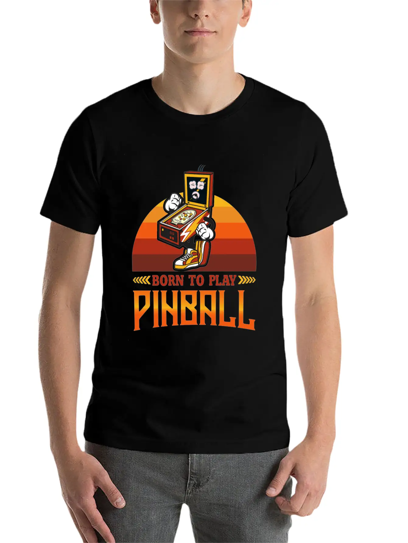 Pinball, Pinball Pinball Enthusiast, Arcade, Comfortable Minimalist Graphic Tee – Summer Style Essential