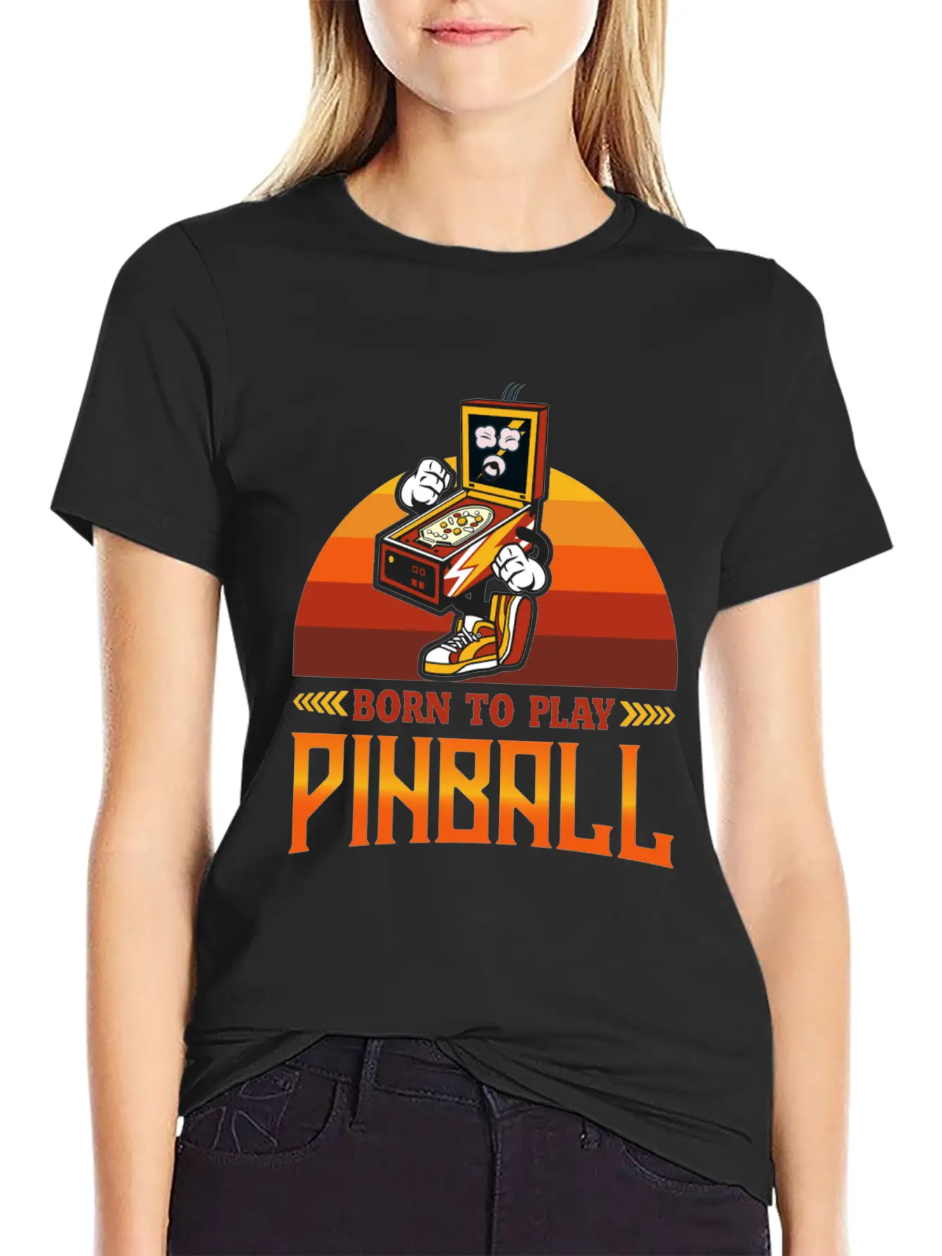 Pinball, Pinball Pinball Enthusiast, Arcade, Comfortable Minimalist Graphic Tee – Summer Style Essential