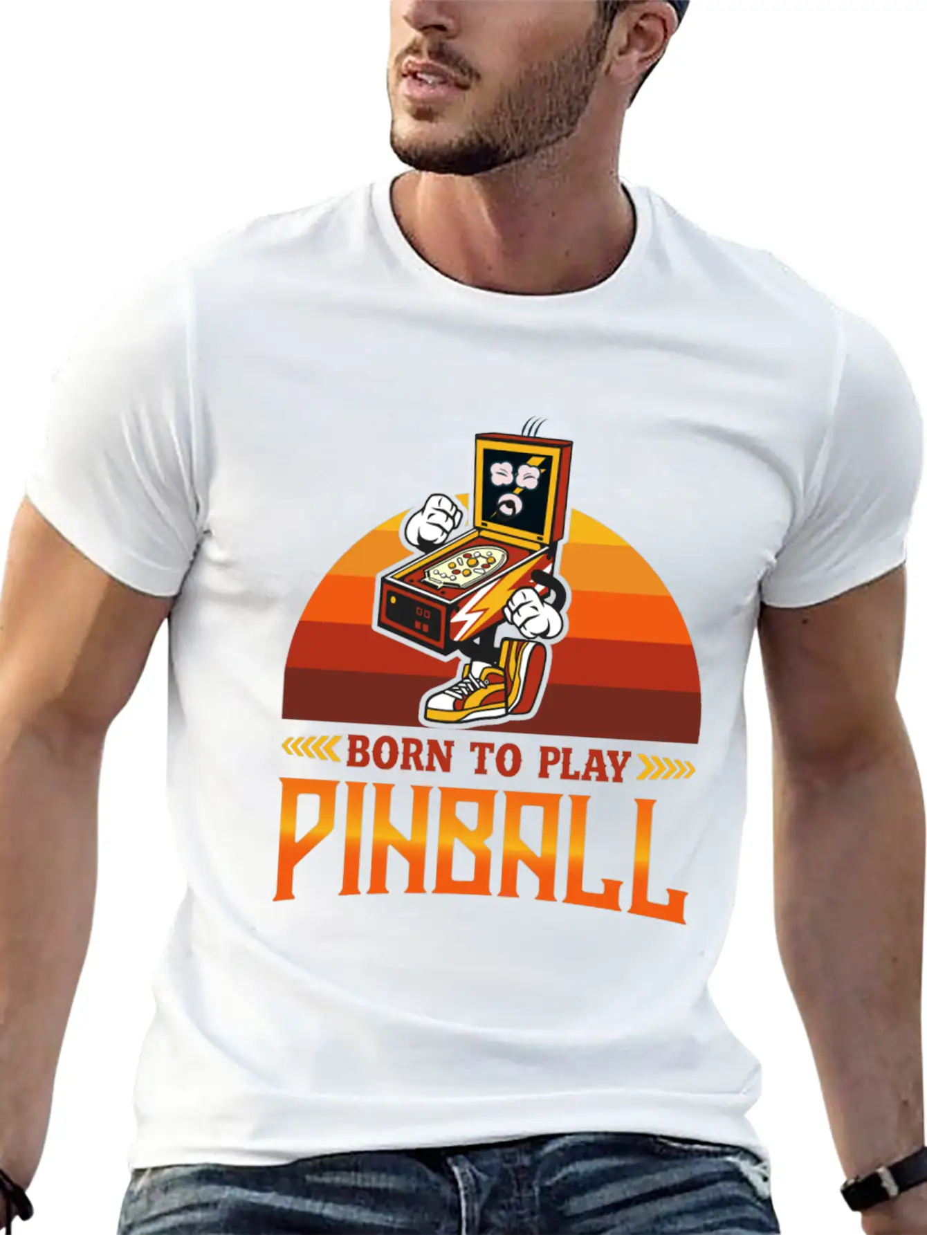 Pinball, Pinball Pinball Enthusiast, Arcade, Comfortable Minimalist Graphic Tee – Summer Style Essential