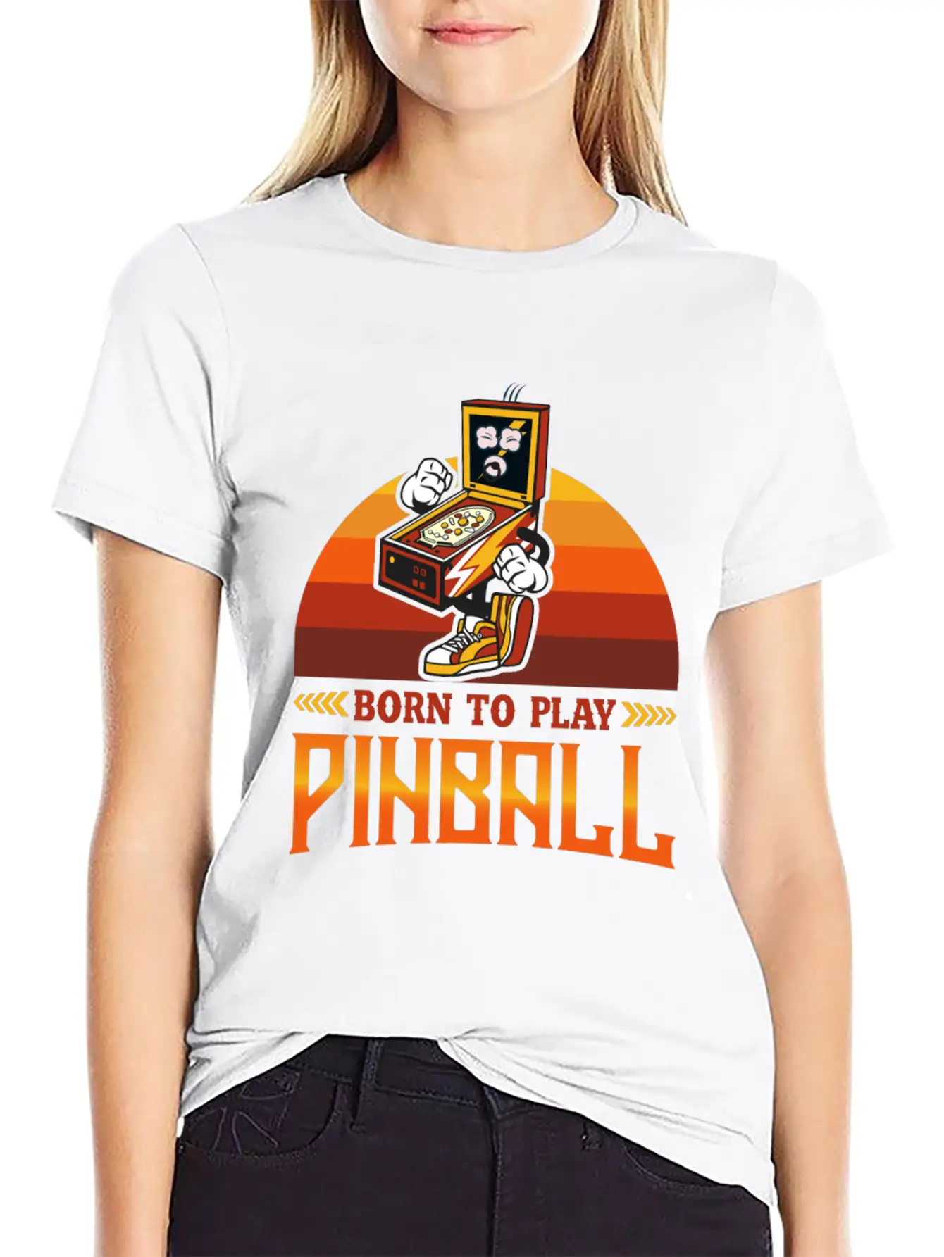 Pinball, Pinball Pinball Enthusiast, Arcade, Comfortable Minimalist Graphic Tee – Summer Style Essential