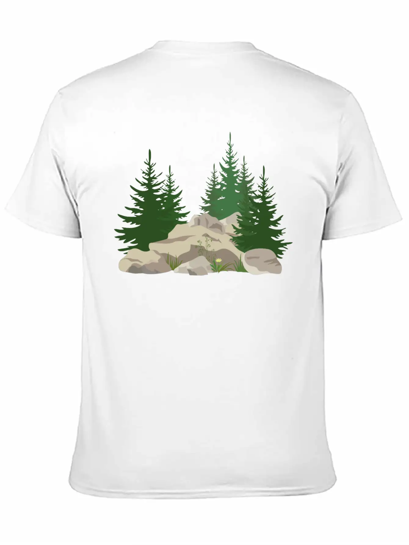 Pine Trees Unisex Casual T-Shirt – Clean Design For Daily Comfort