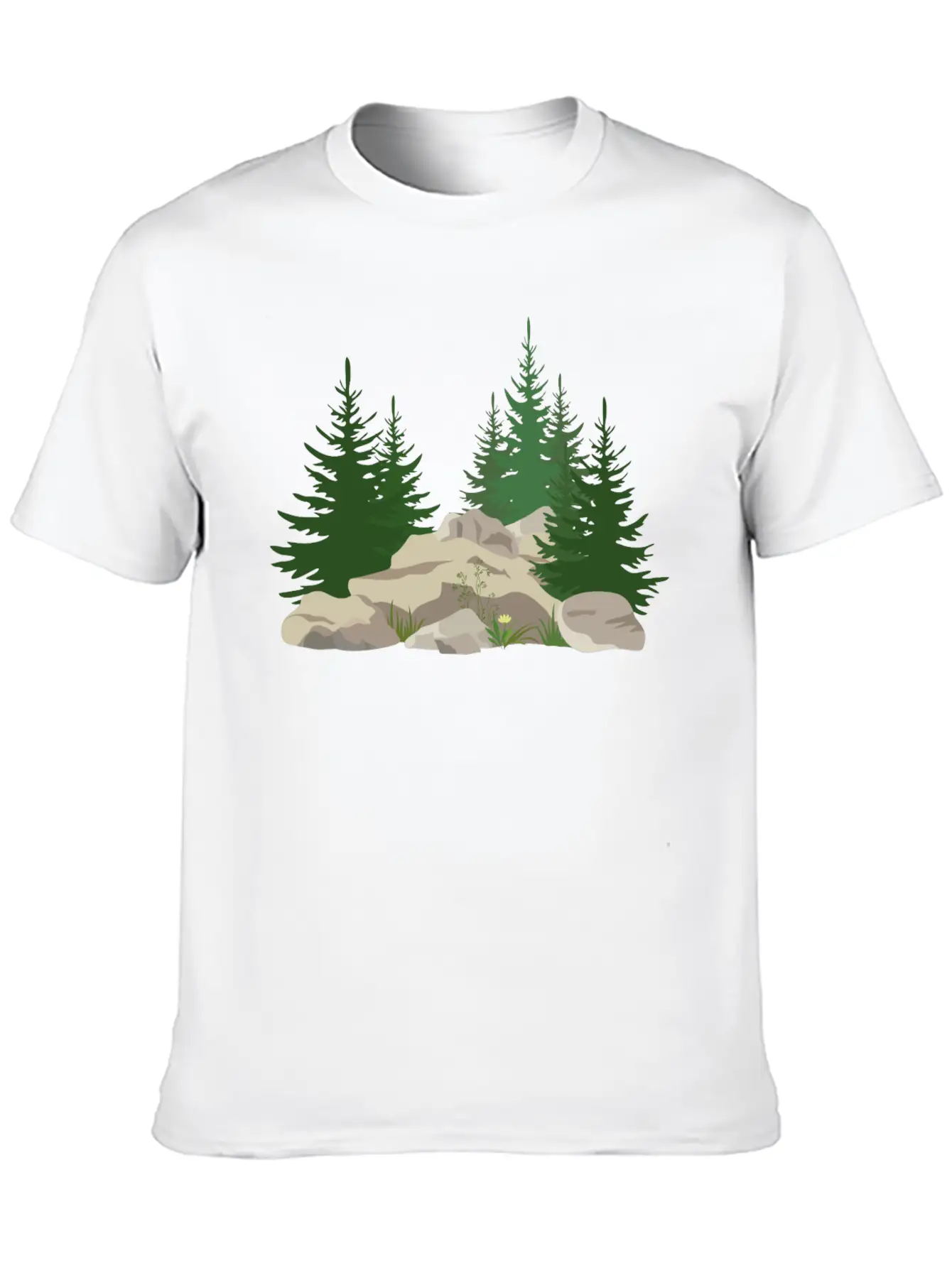Pine Trees Unisex Casual T-Shirt – Clean Design For Daily Comfort