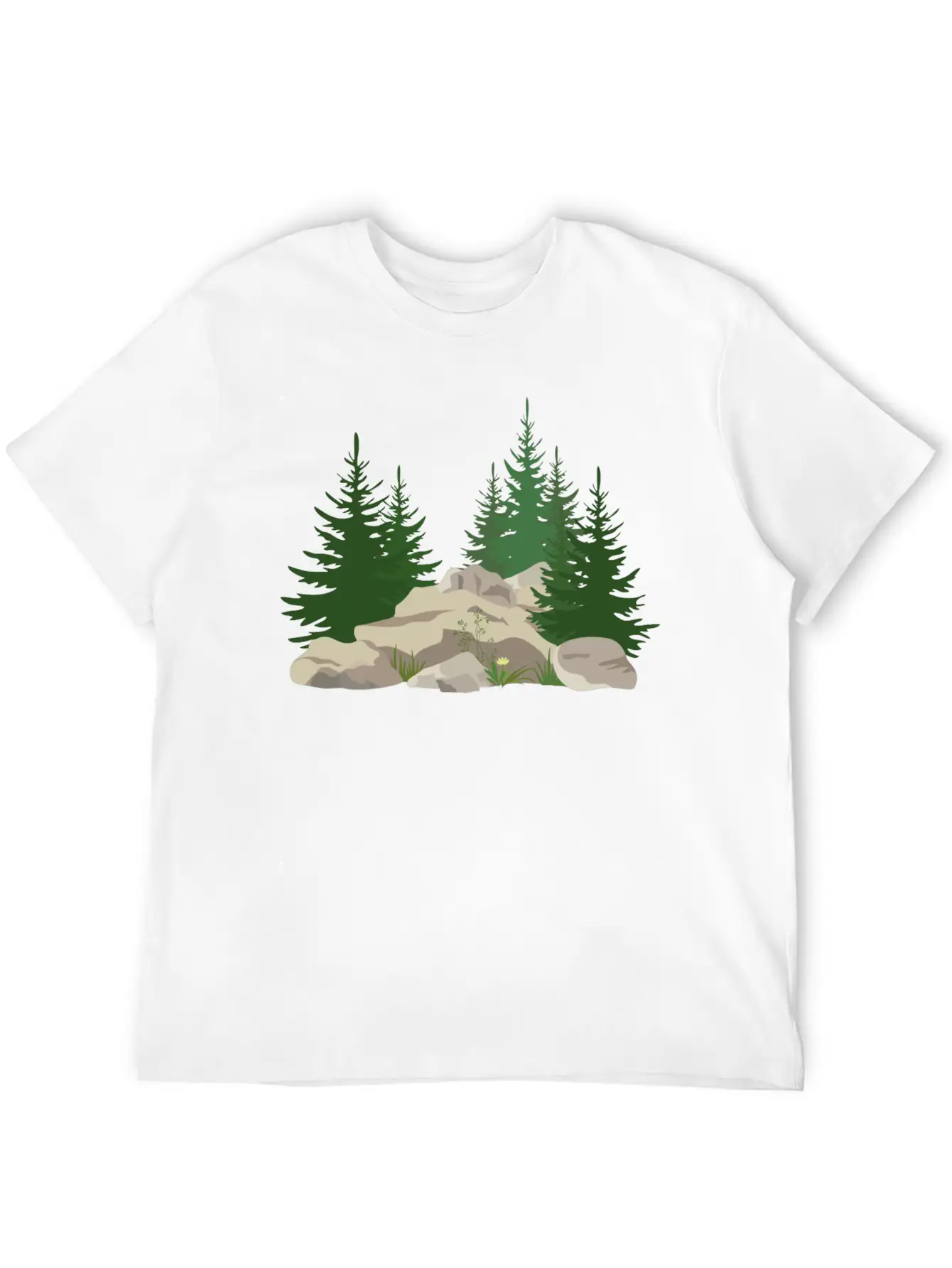 Pine Trees Unisex Casual T-Shirt – Clean Design For Daily Comfort