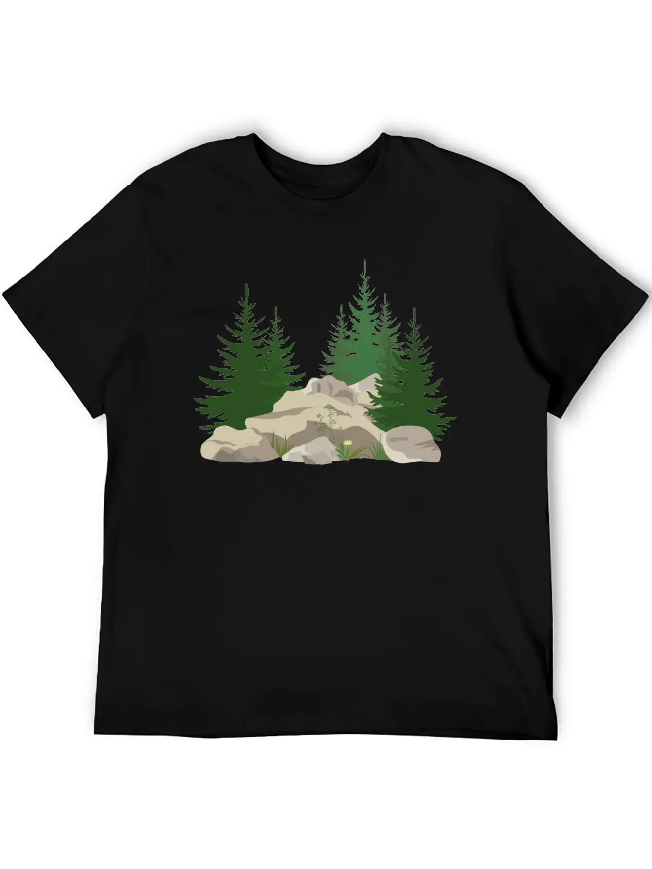 Pine Trees Unisex Casual T-Shirt – Clean Design For Daily Comfort