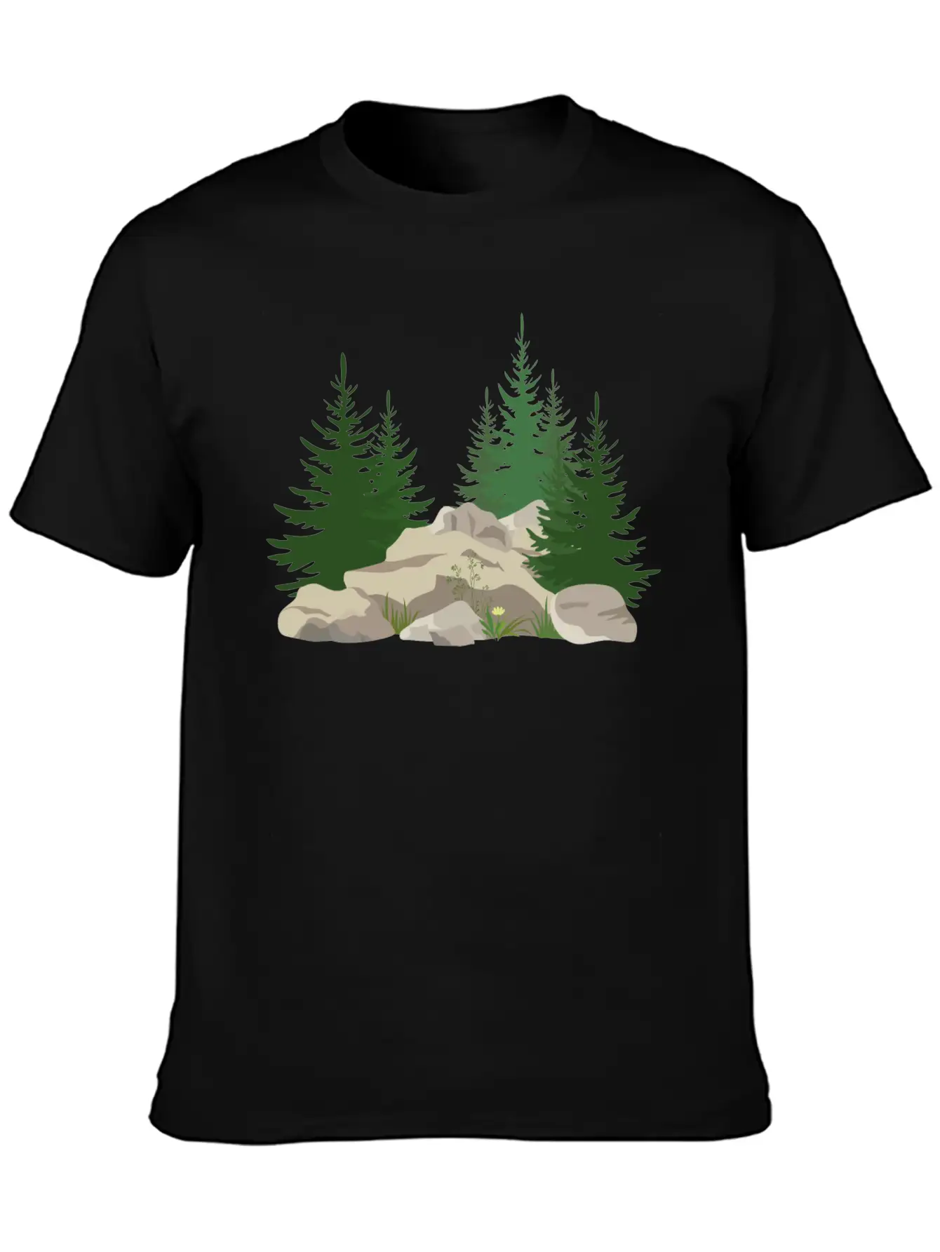 Pine Trees Unisex Casual T-Shirt – Clean Design For Daily Comfort