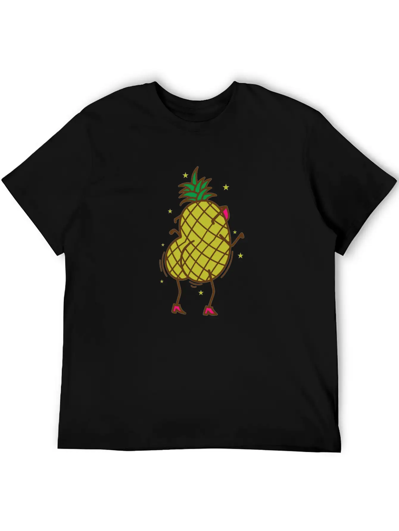 Pineapple Dancing Tropical Sweet Fruit Lightweight Cotton T-Shirt – Daily Comfort Graphic Shirt