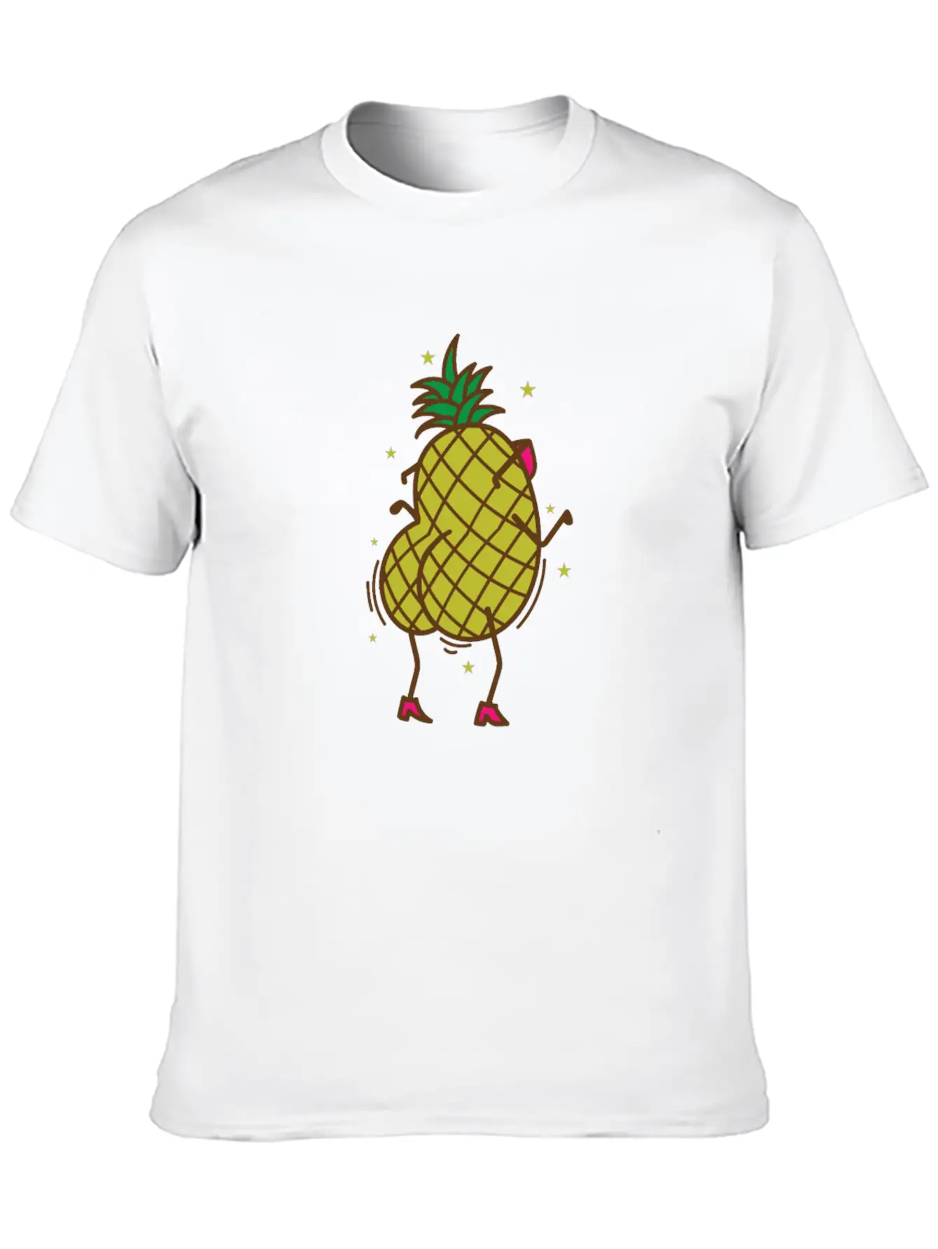 Pineapple Dancing Tropical Sweet Fruit Lightweight Cotton T-Shirt – Daily Comfort Graphic Shirt