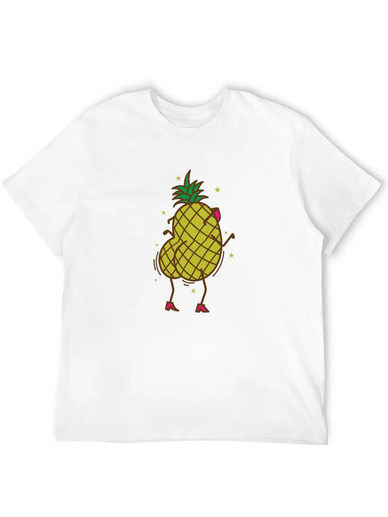 Pineapple Dancing Tropical Sweet Fruit Lightweight Cotton T-Shirt – Daily Comfort Graphic Shirt