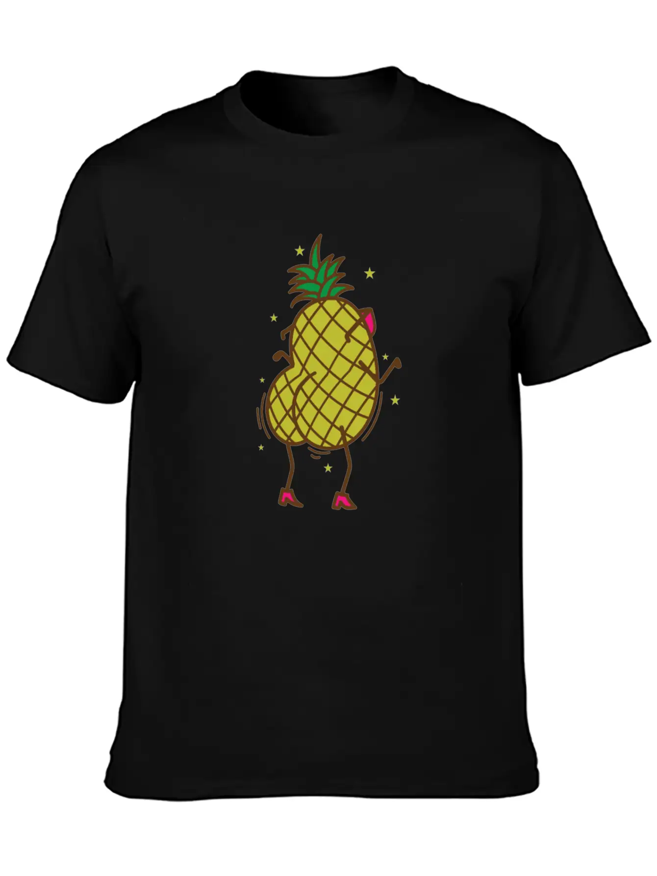 Pineapple Dancing Tropical Sweet Fruit Lightweight Cotton T-Shirt – Daily Comfort Graphic Shirt