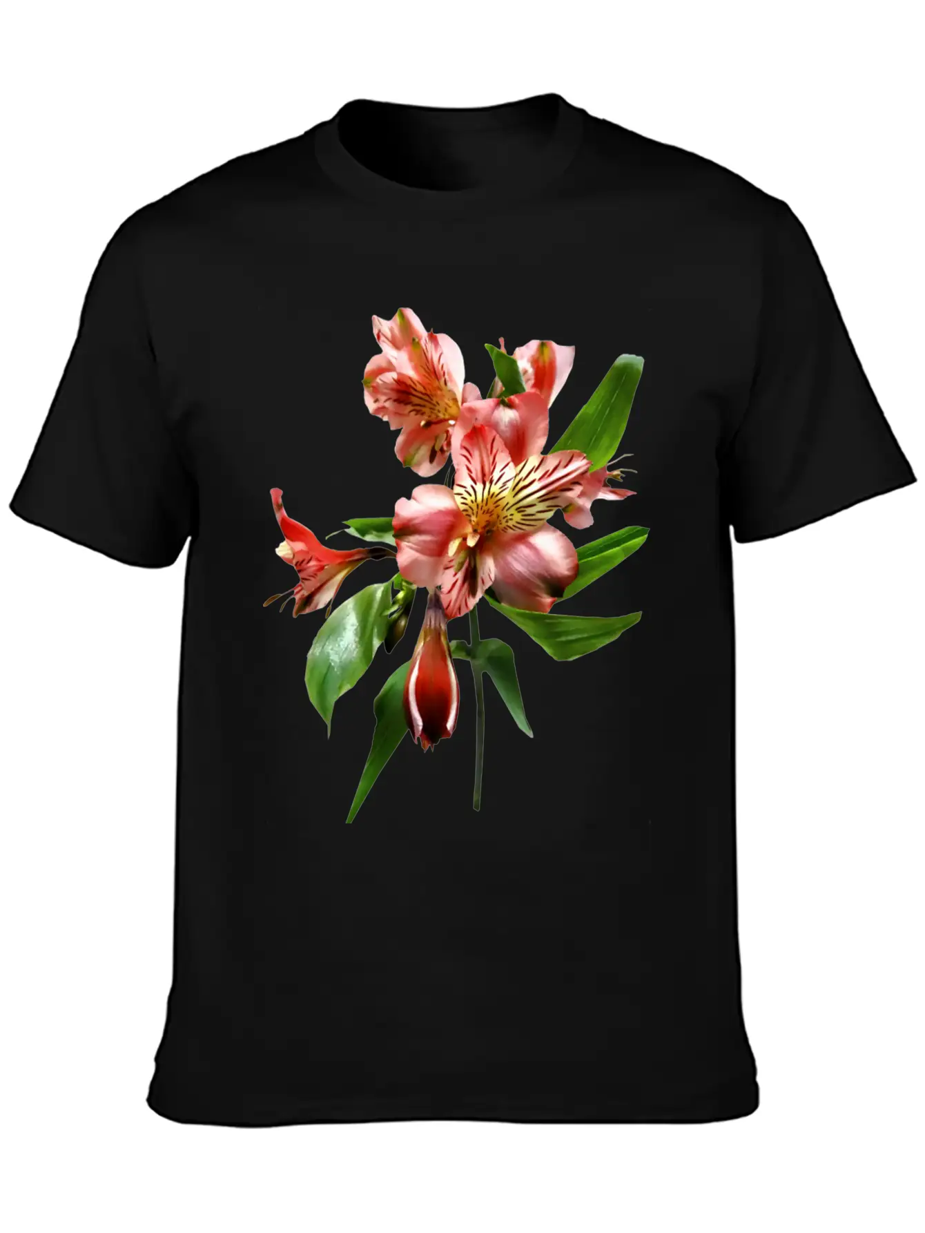 Pink Asiatic Lilies Closeup Unisex Casual T-Shirt – Clean Design For Daily Comfort