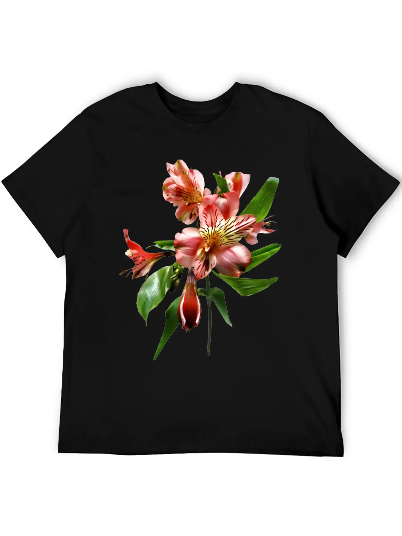 Pink Asiatic Lilies Closeup Unisex Casual T-Shirt – Clean Design For Daily Comfort