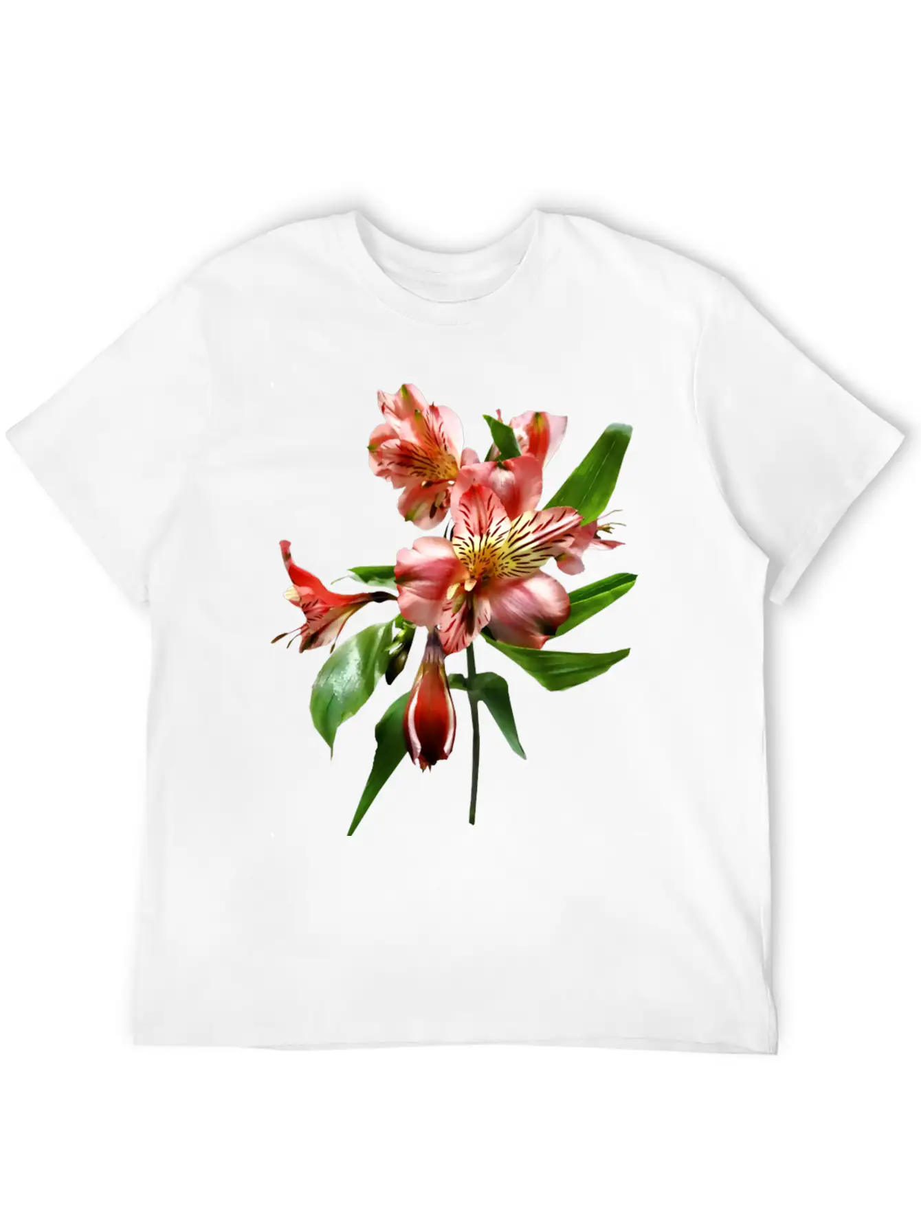 Pink Asiatic Lilies Closeup Unisex Casual T-Shirt – Clean Design For Daily Comfort