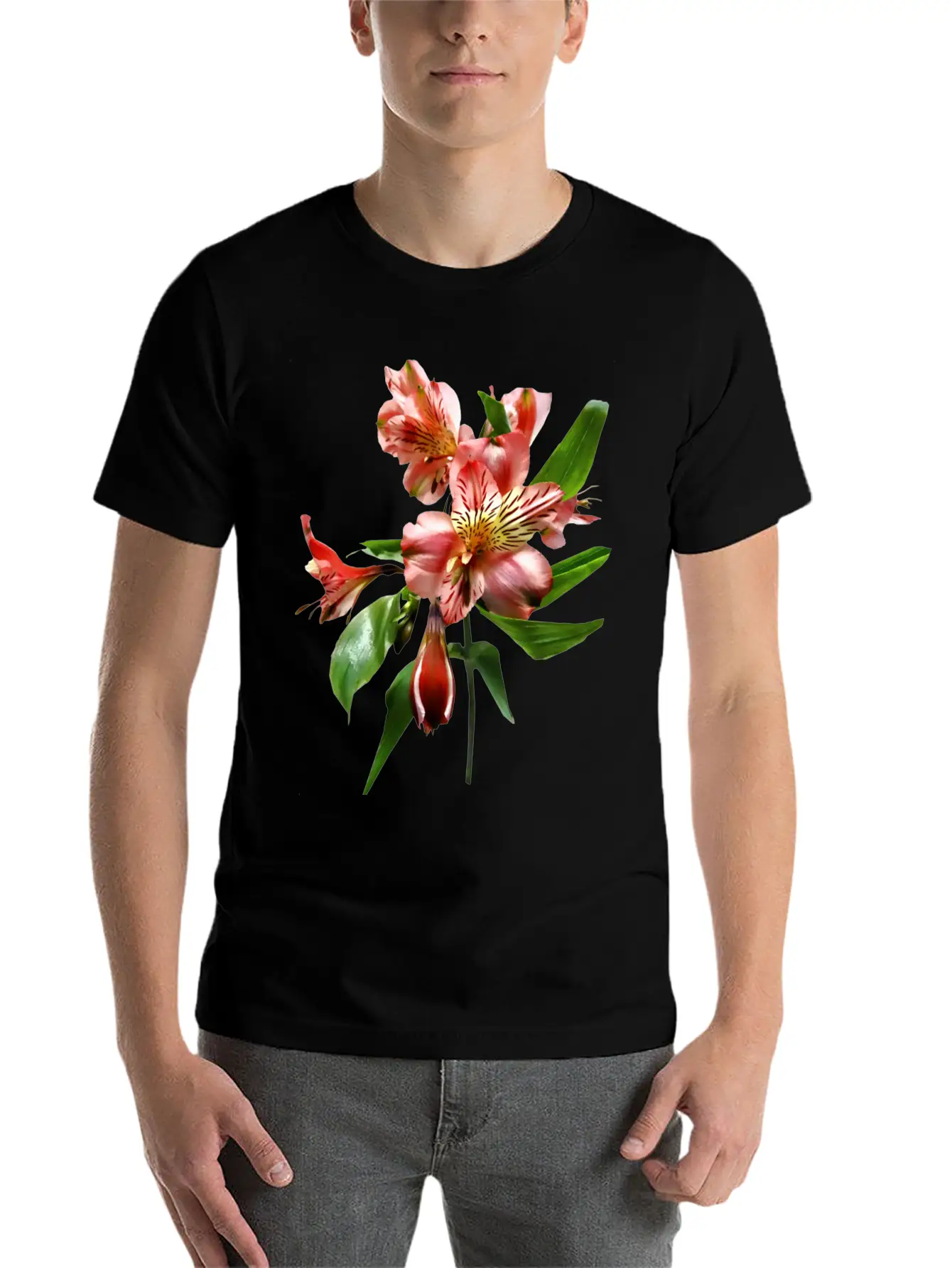 Pink Asiatic Lilies Closeup Unisex Casual T-Shirt – Clean Design For Daily Comfort