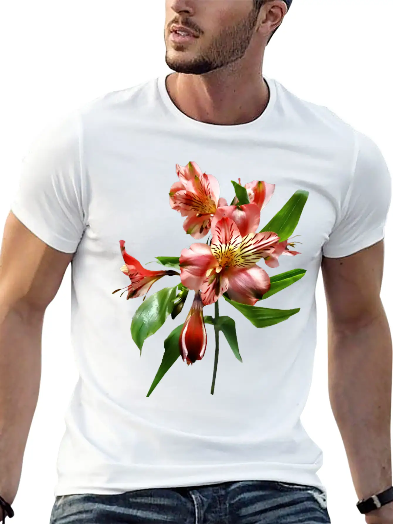 Pink Asiatic Lilies Closeup Unisex Casual T-Shirt – Clean Design For Daily Comfort
