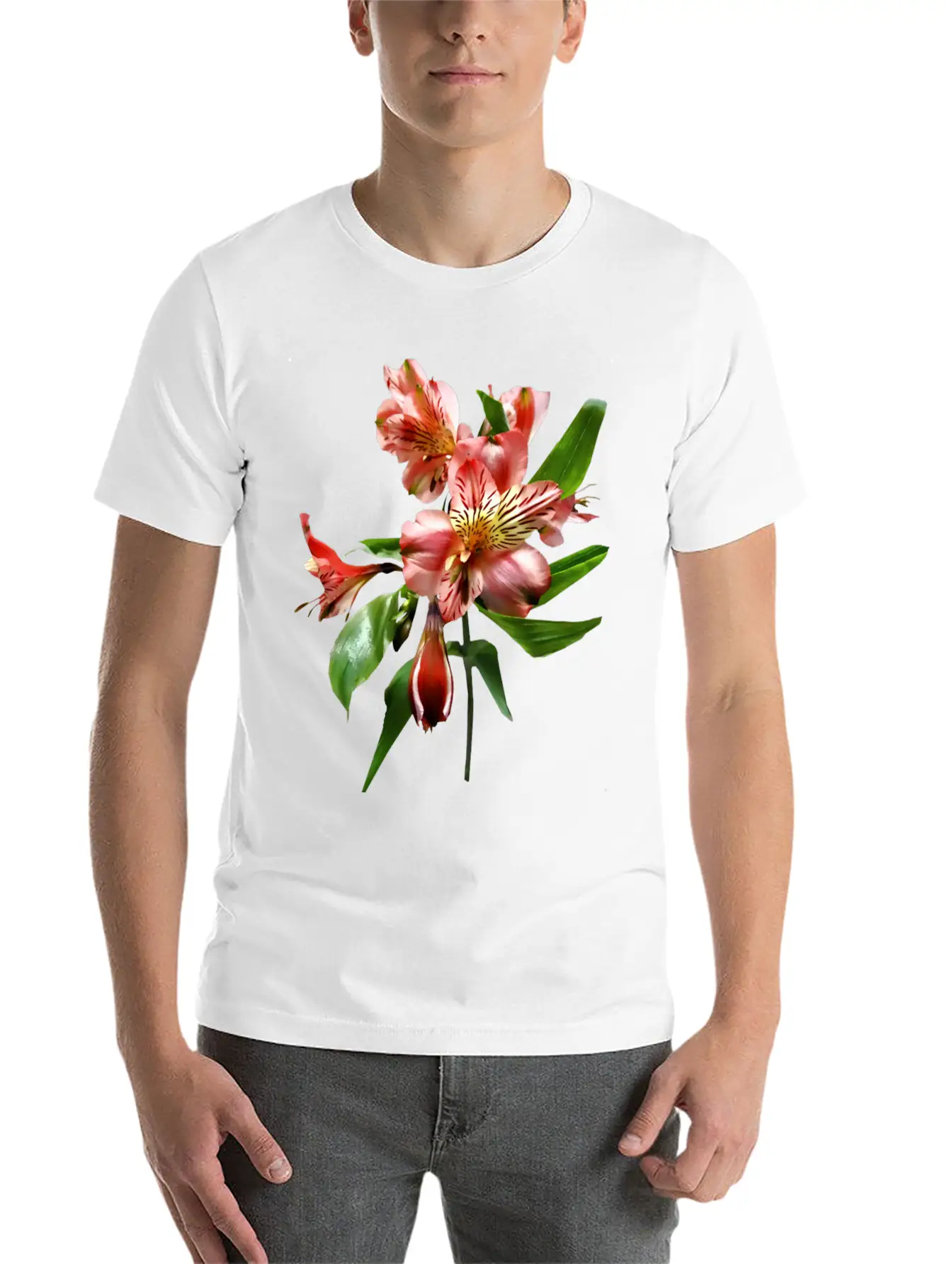 Pink Asiatic Lilies Closeup Unisex Casual T-Shirt – Clean Design For Daily Comfort