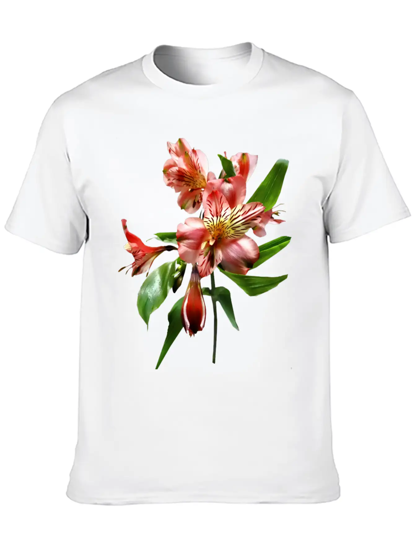 Pink Asiatic Lilies Closeup Unisex Casual T-Shirt – Clean Design For Daily Comfort
