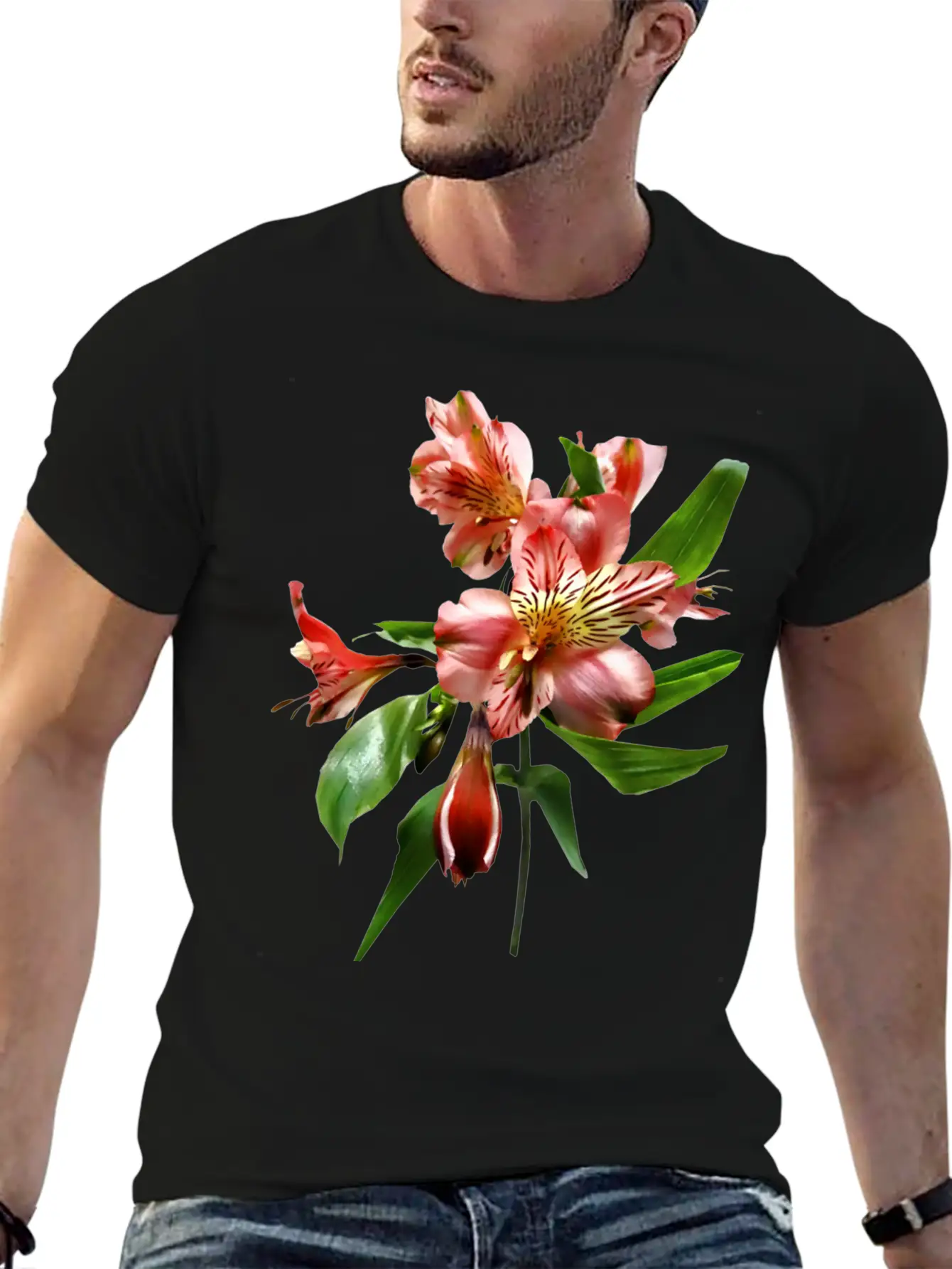 Pink Asiatic Lilies Closeup Unisex Casual T-Shirt – Clean Design For Daily Comfort
