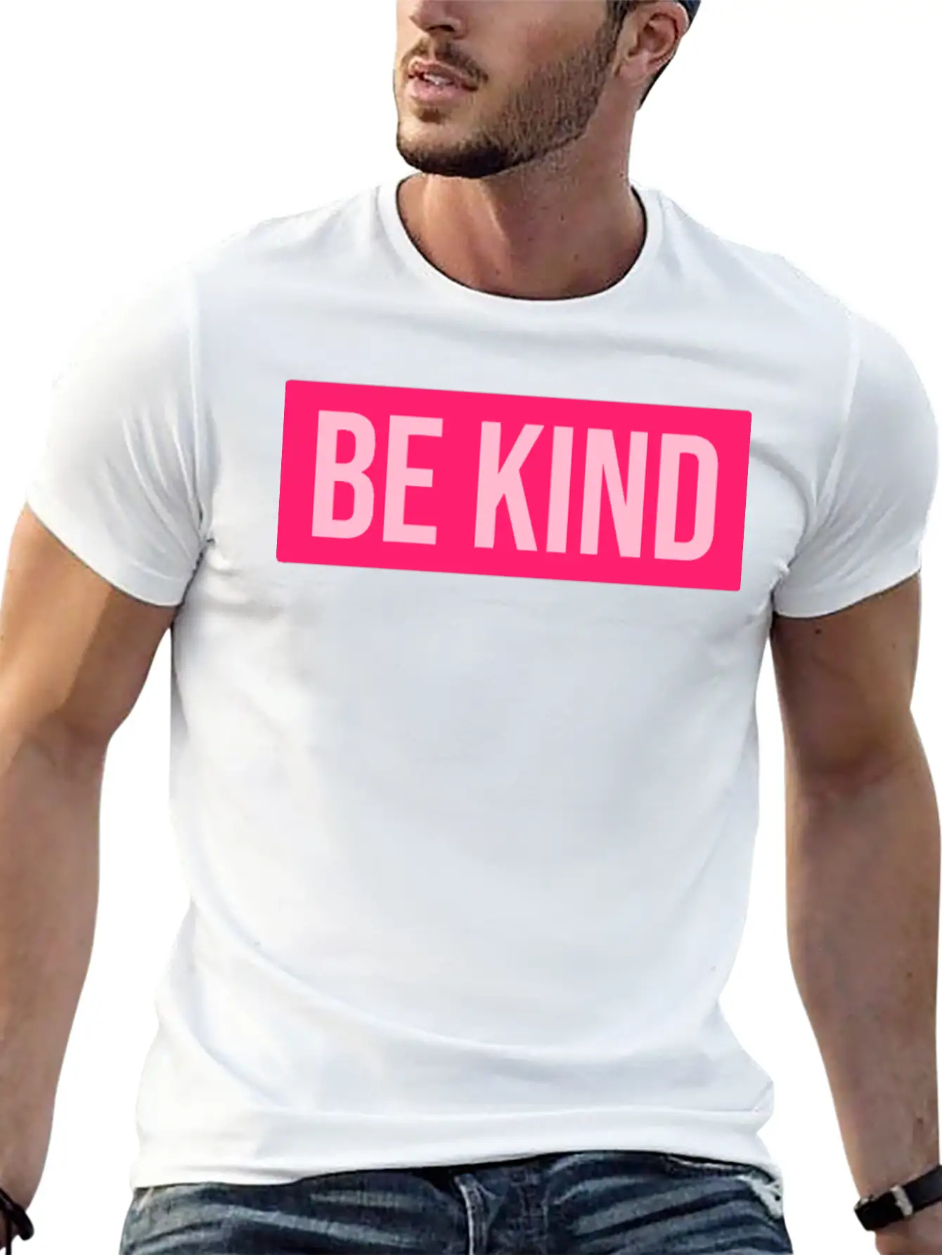 Pink Be Kind Unisex Casual T-Shirt – Clean Design For Daily Comfort