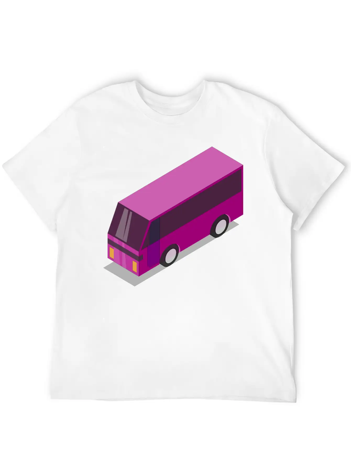 Pink Bus Unisex Casual T-Shirt – Clean Design For Daily Comfort