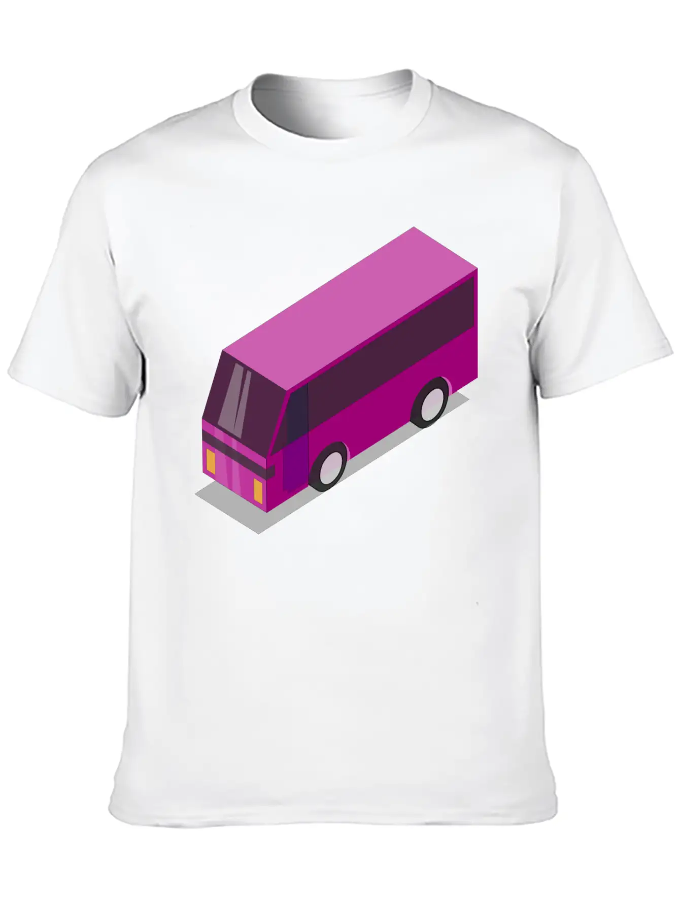 Pink Bus Unisex Casual T-Shirt – Clean Design For Daily Comfort