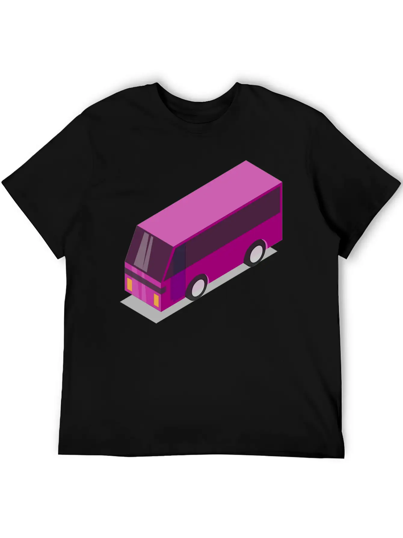 Pink Bus Unisex Casual T-Shirt – Clean Design For Daily Comfort