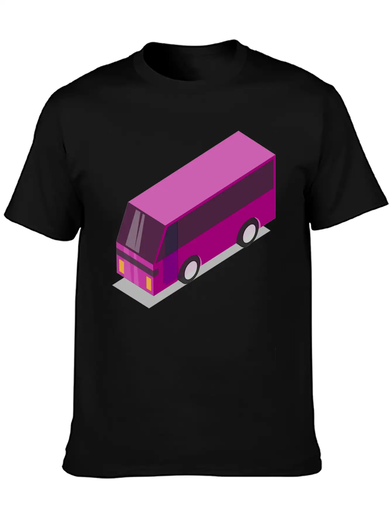 Pink Bus Unisex Casual T-Shirt – Clean Design For Daily Comfort