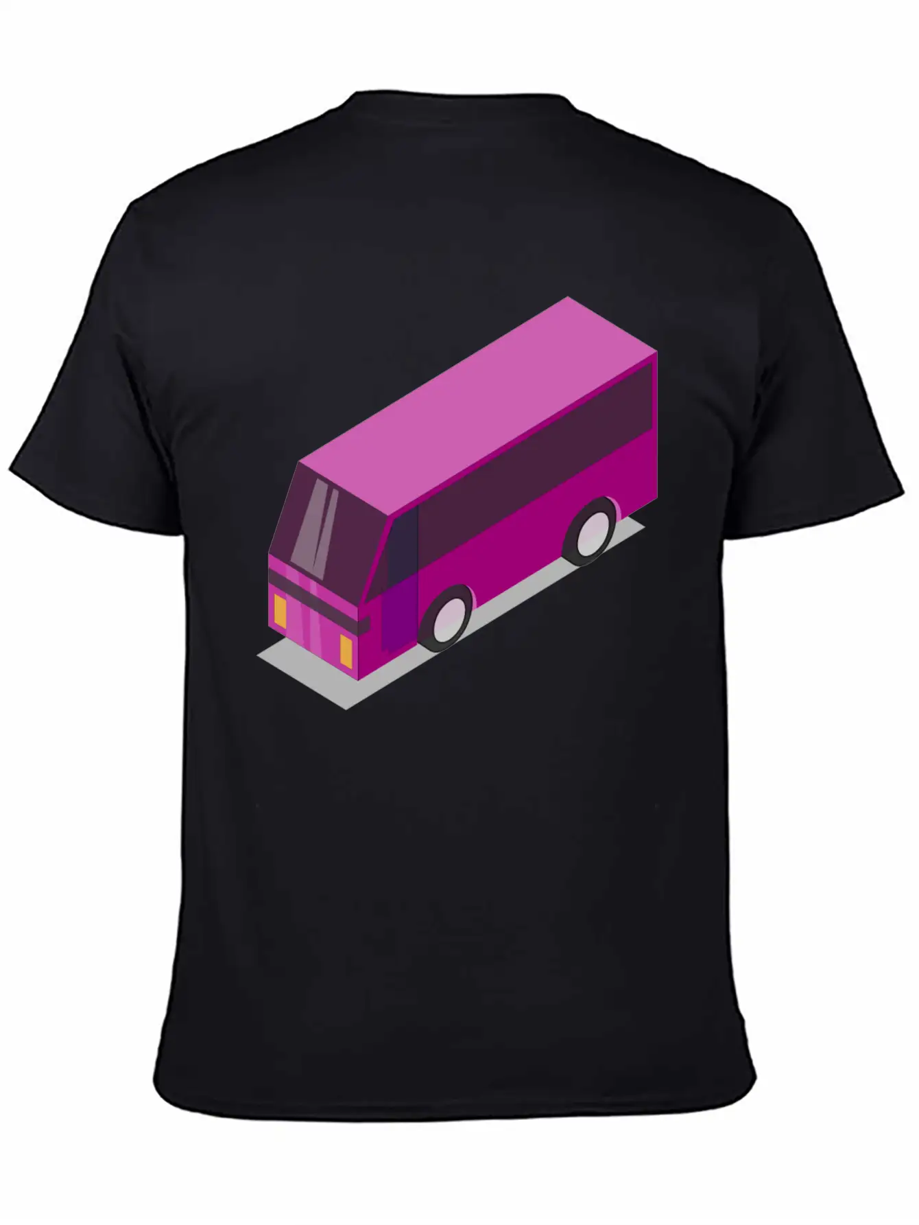 Pink Bus Unisex Casual T-Shirt – Clean Design For Daily Comfort
