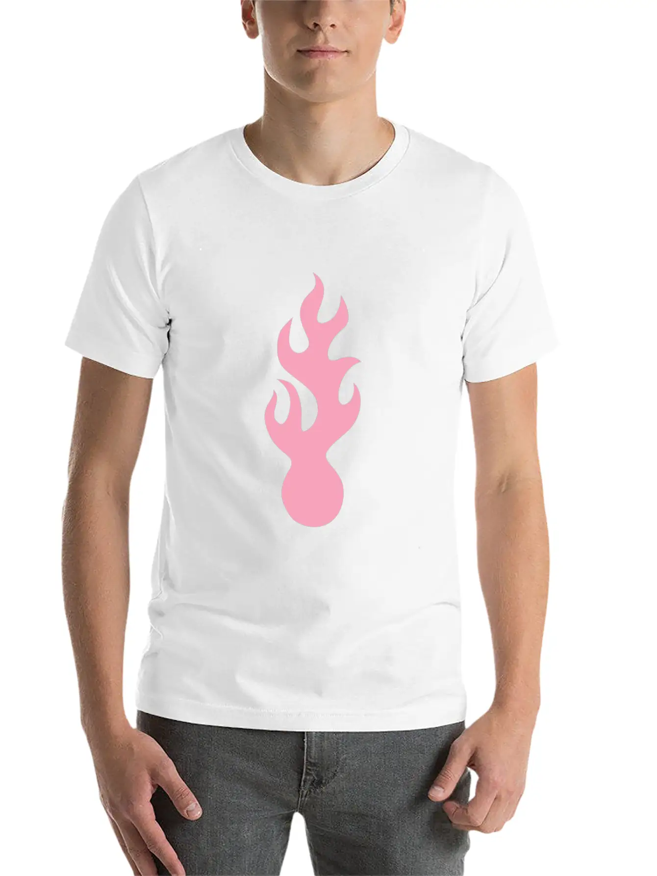 Pink Flame Tribal Art Tribe Floral Paleo Cave Lightweight Cotton T-Shirt – Daily Comfort Graphic Shirt