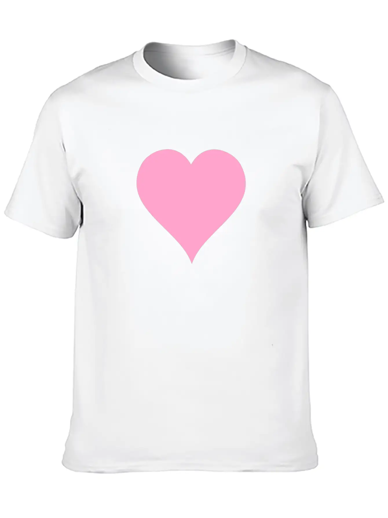 Pink Heart Modern Fit Casual T-Shirt – Clean And Versatile Design