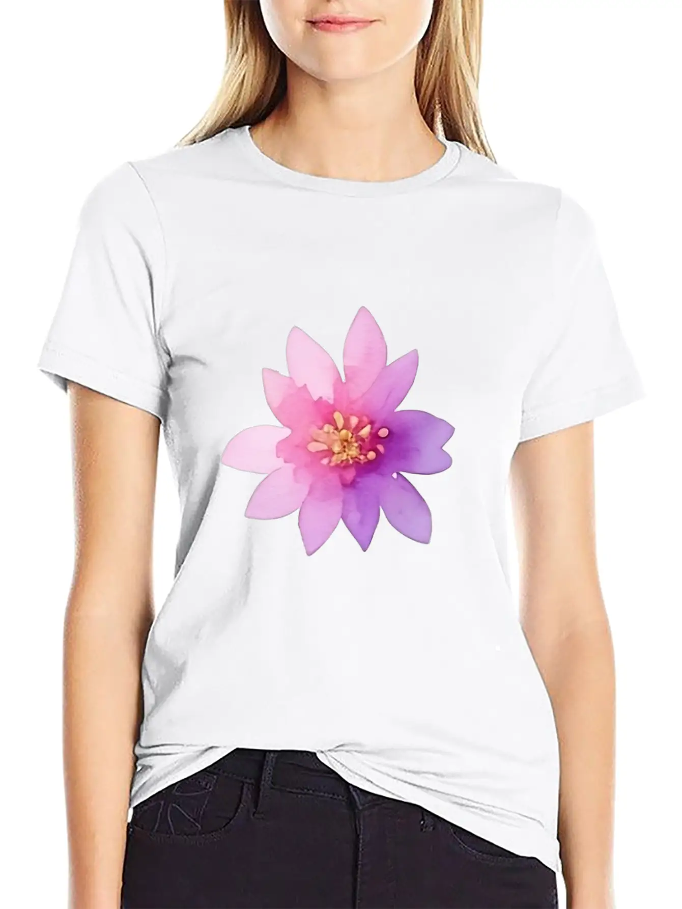 Pink Lotus OrWater Lily Flower Classic Fit Graphic Tee For Daily Comfort – Unisex Cotton Shirt