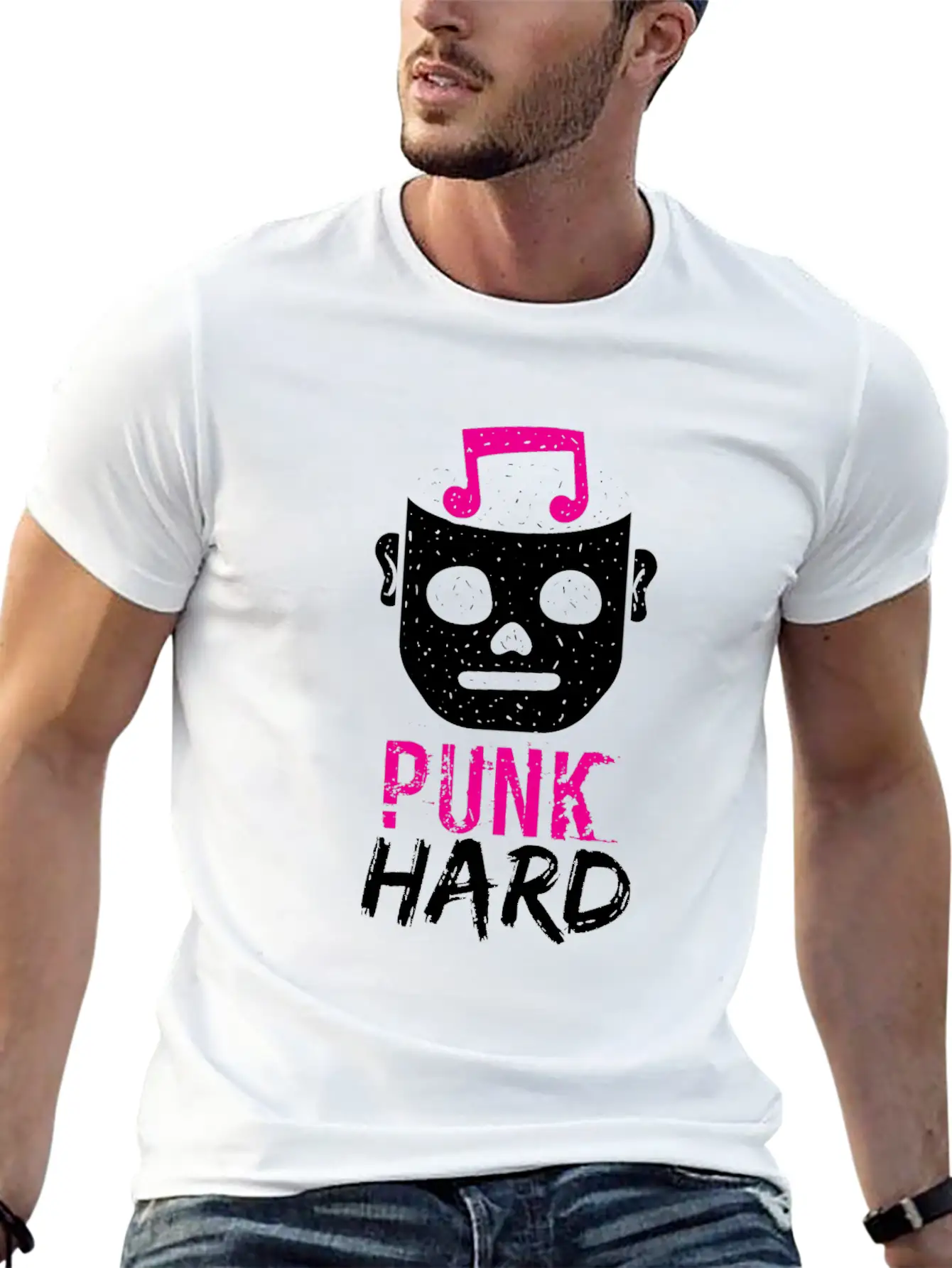 Pink Punk Classic Fit Graphic Tee For Daily Comfort – Unisex Cotton Shirt