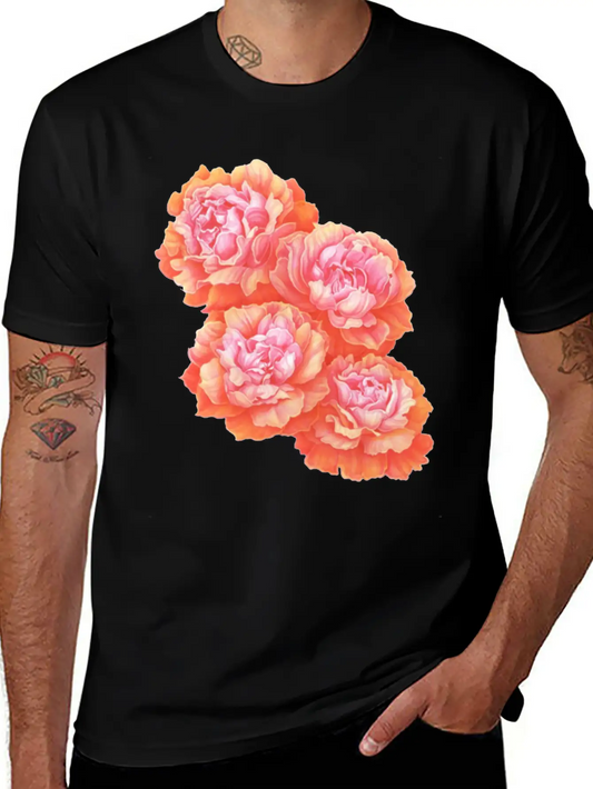 Pink Rose Love Basic Graphic T-Shirt – Daily Comfort In Soft Cotton