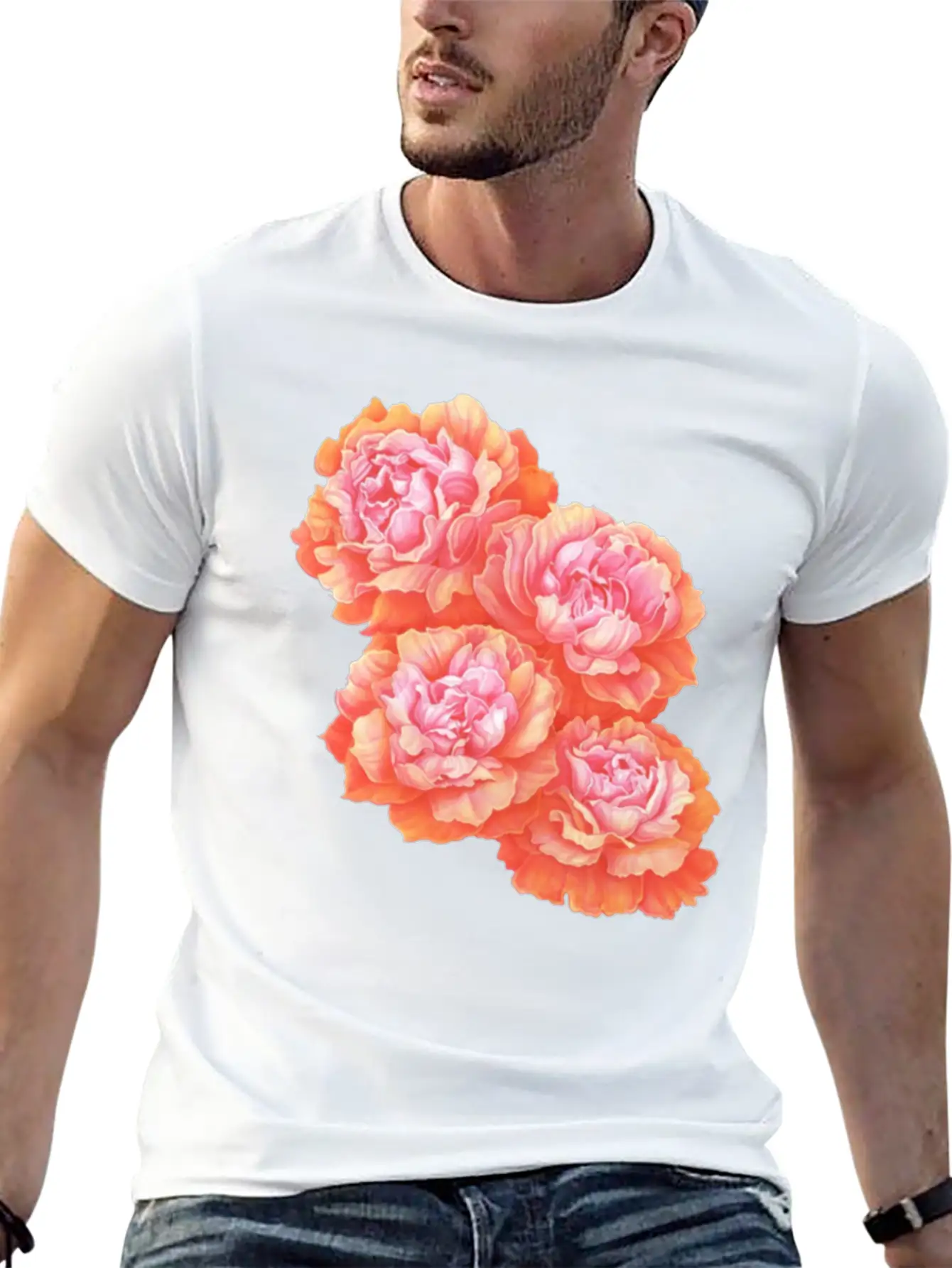 Pink Rose Love Basic Graphic T-Shirt – Daily Comfort In Soft Cotton