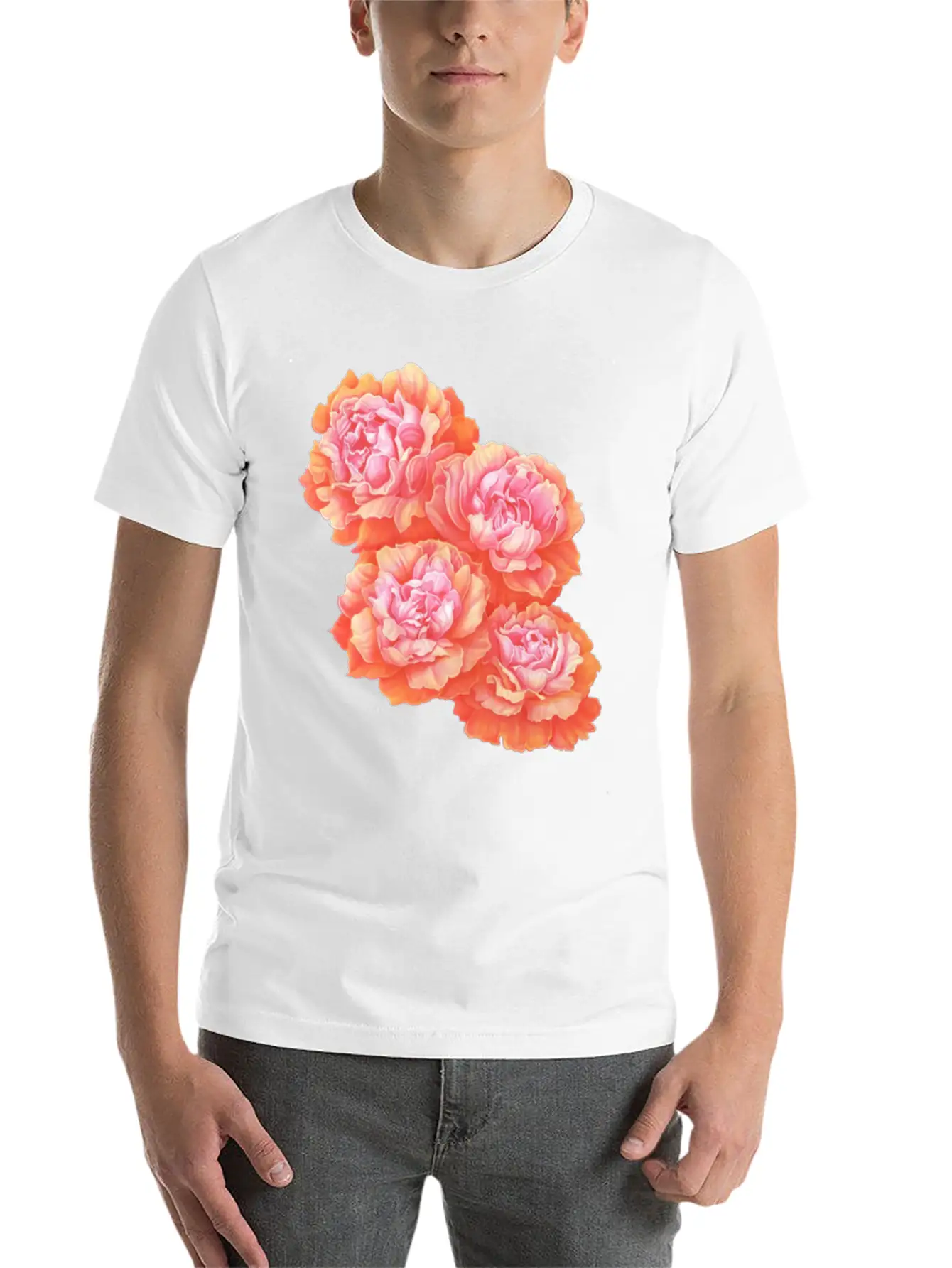 Pink Rose Love Basic Graphic T-Shirt – Daily Comfort In Soft Cotton