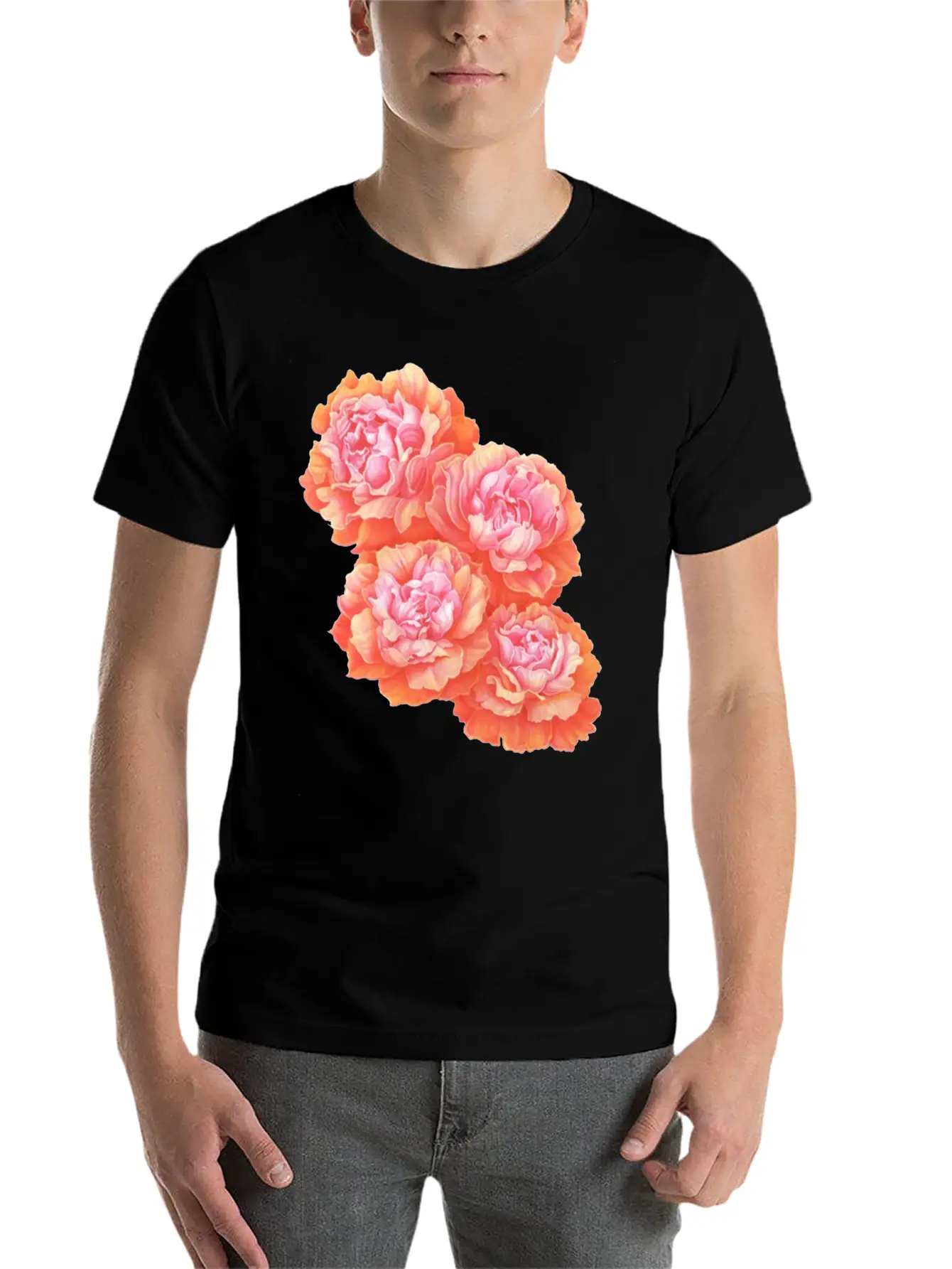 Pink Rose Love Basic Graphic T-Shirt – Daily Comfort In Soft Cotton